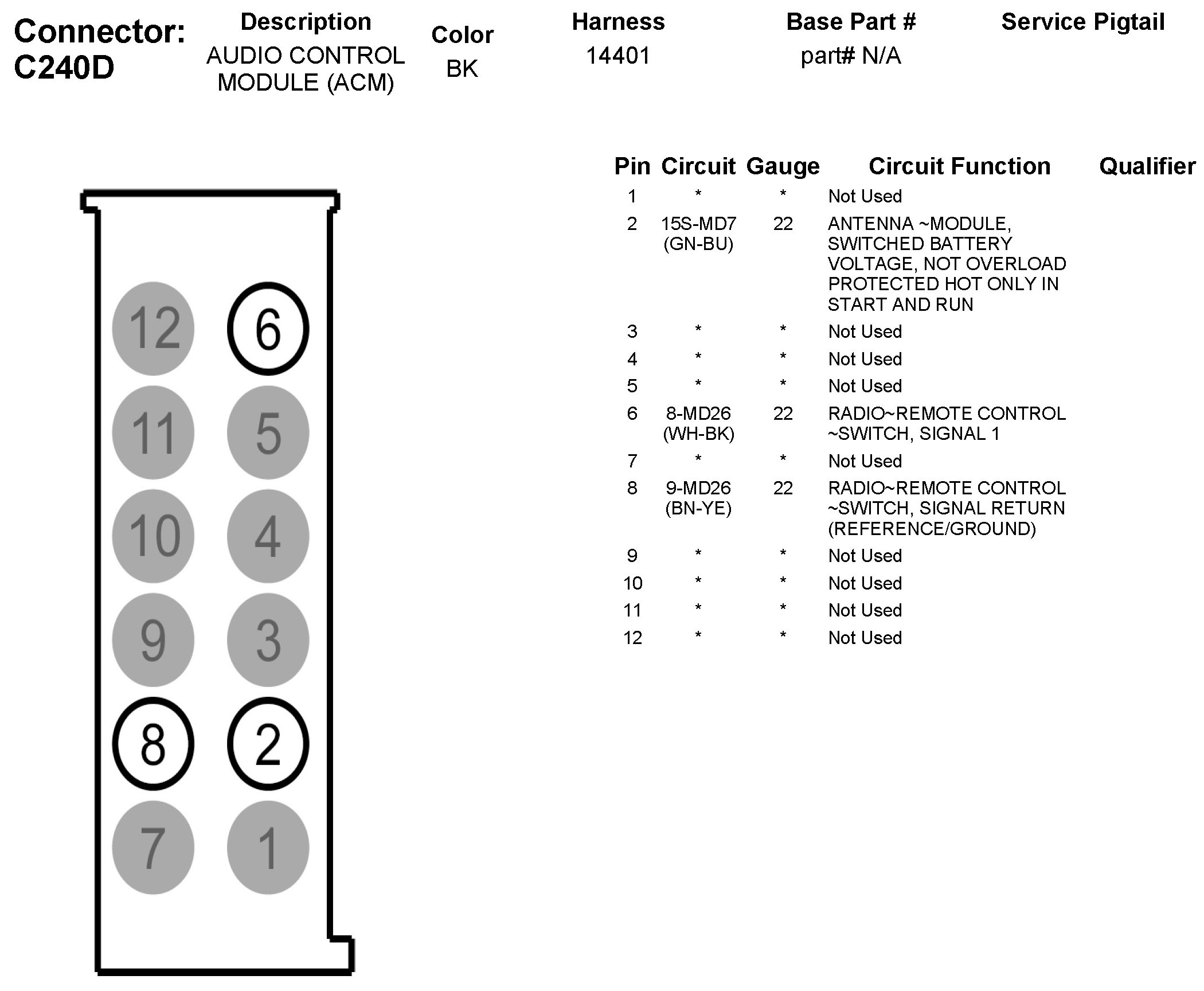 Factory service manual diagram