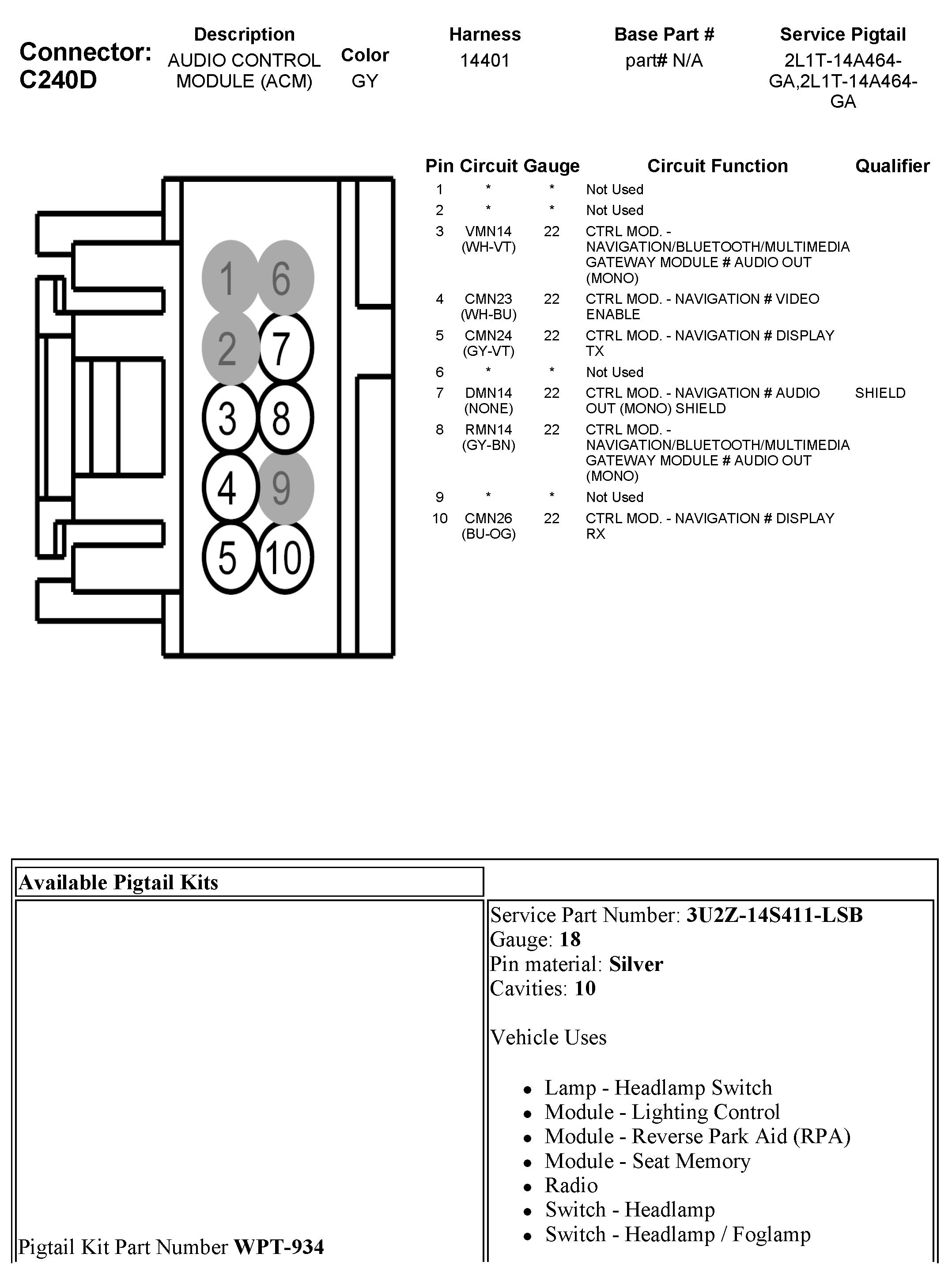 Factory service manual diagram