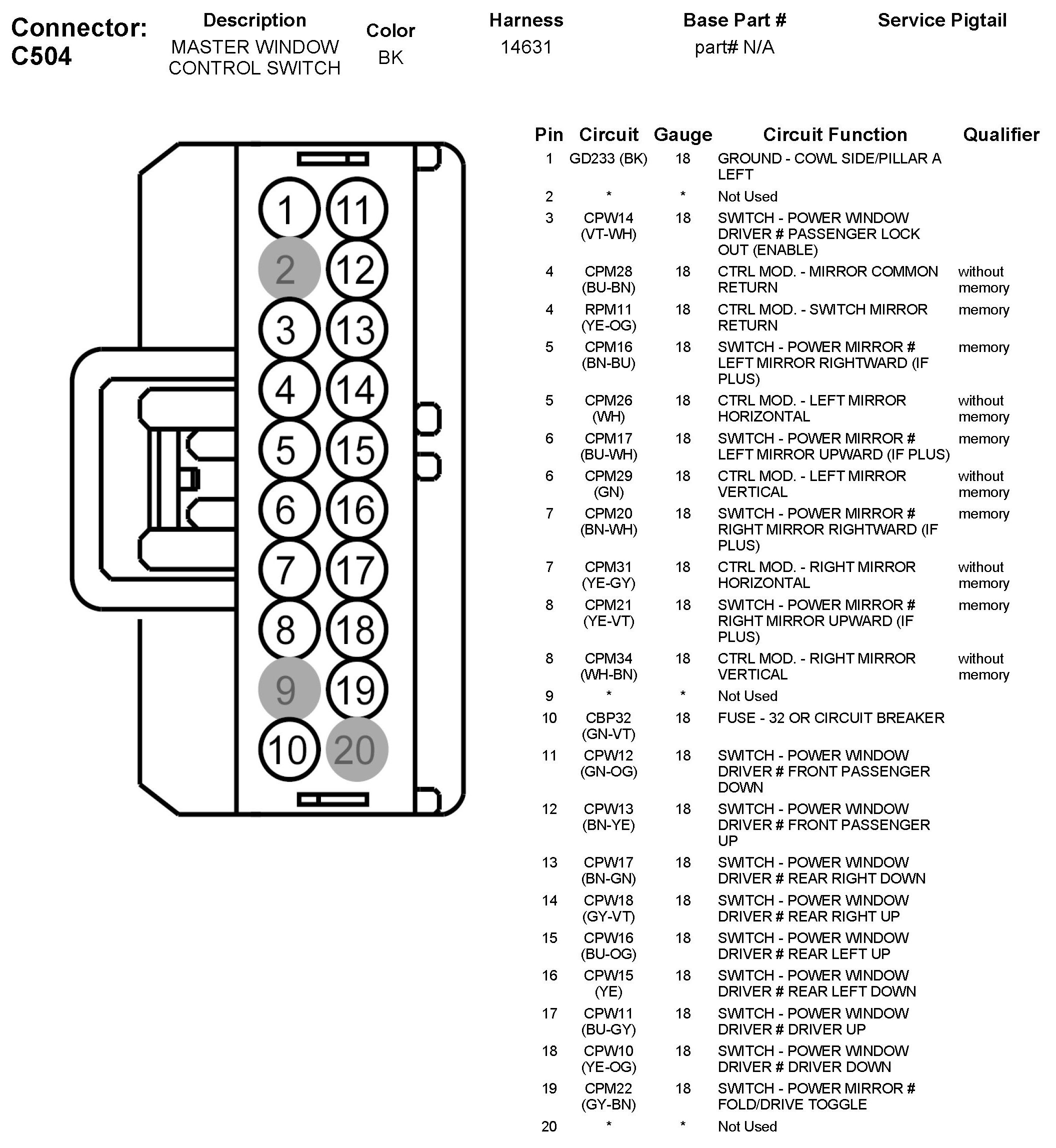 Factory service manual diagram