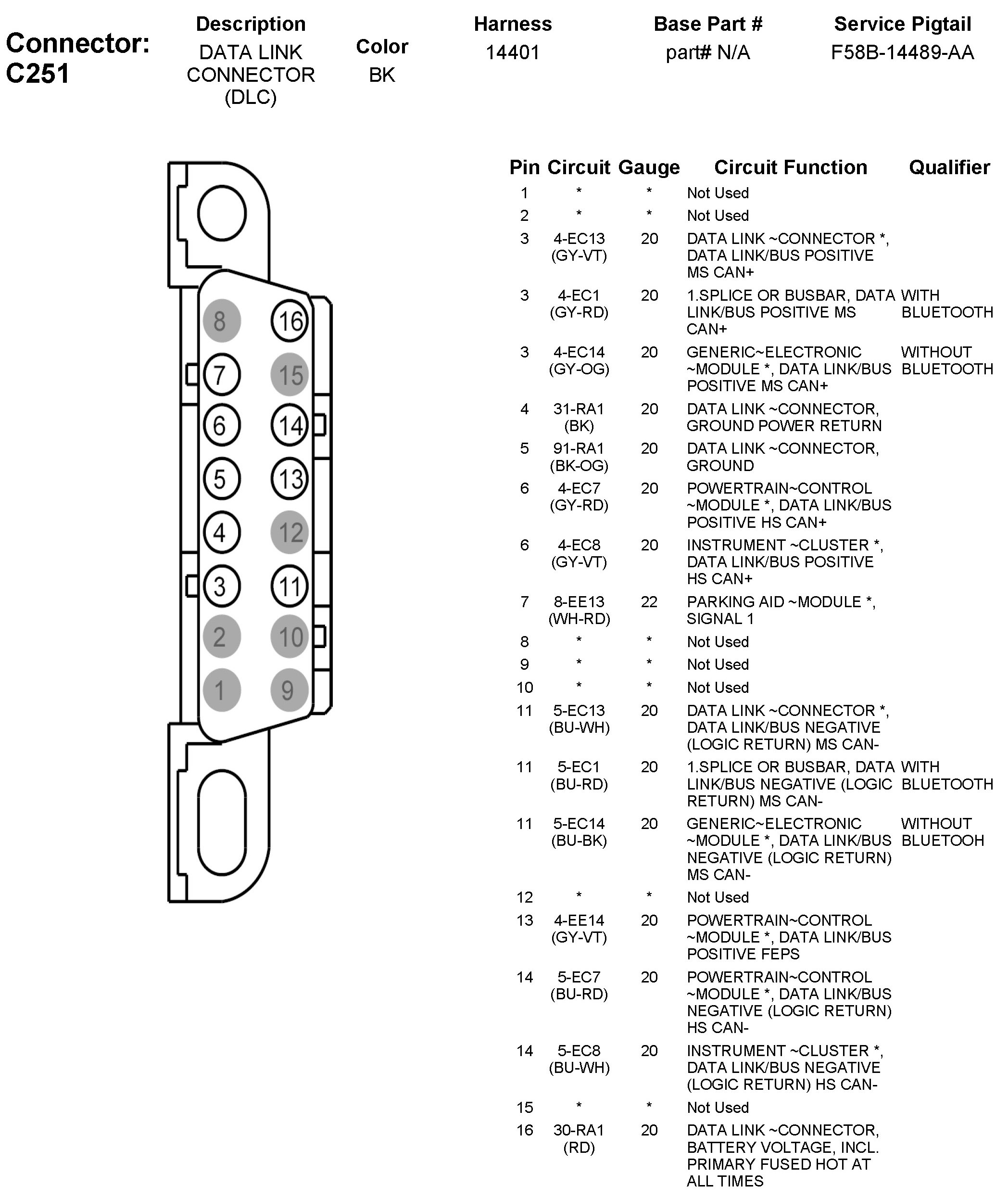 Factory service manual diagram