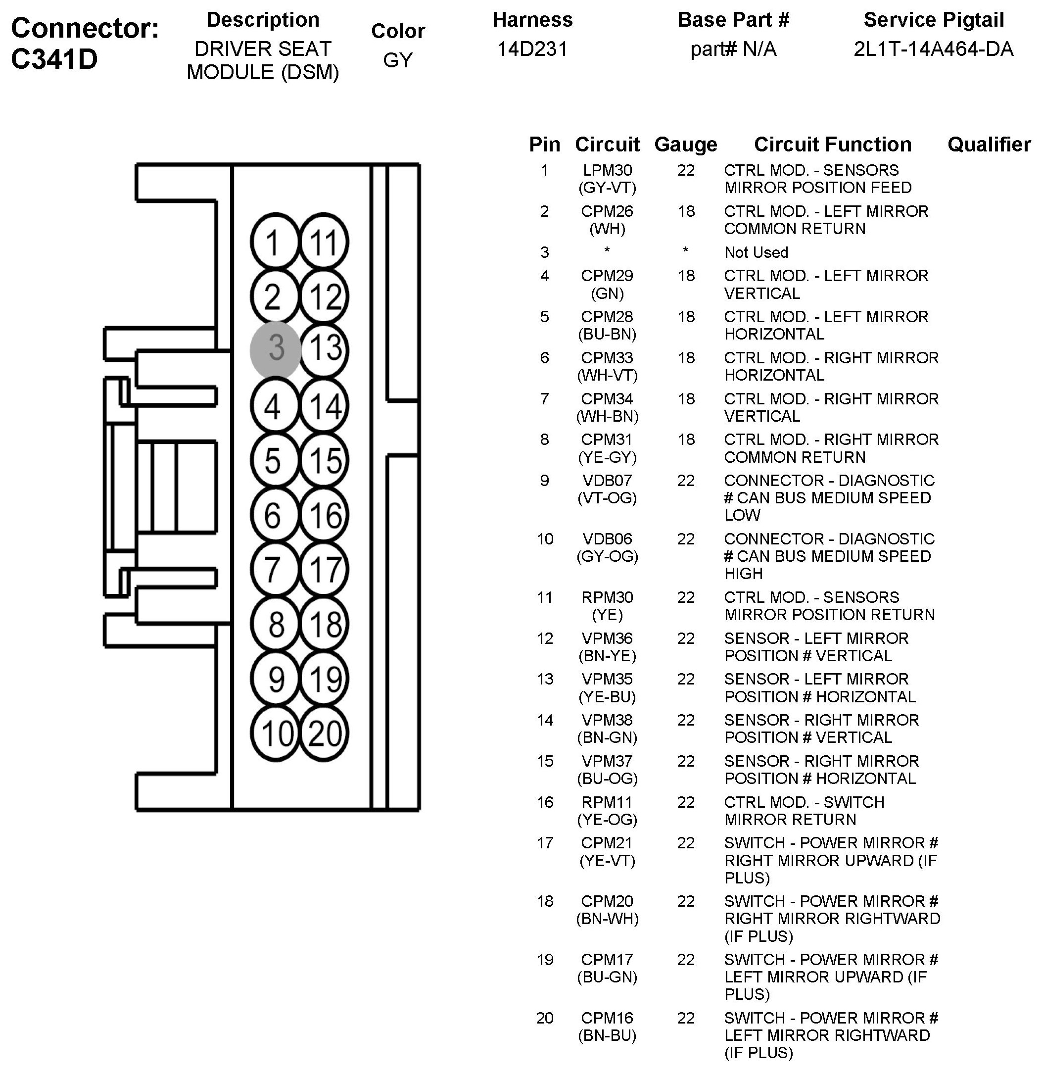 Factory service manual diagram