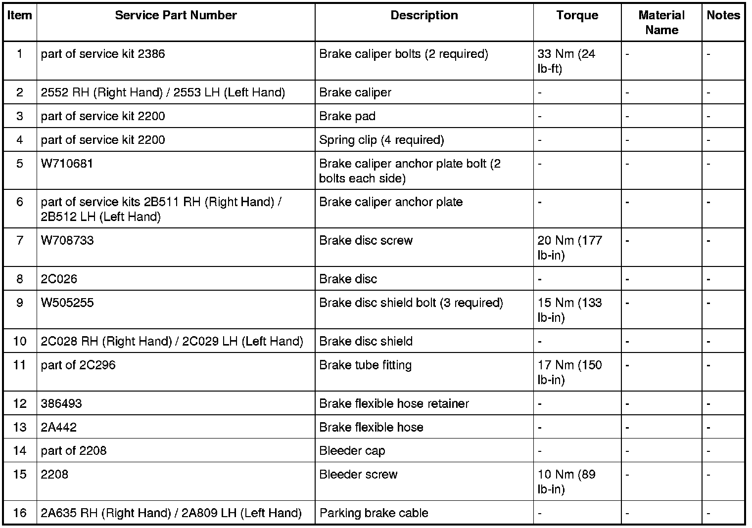 Factory service manual diagram