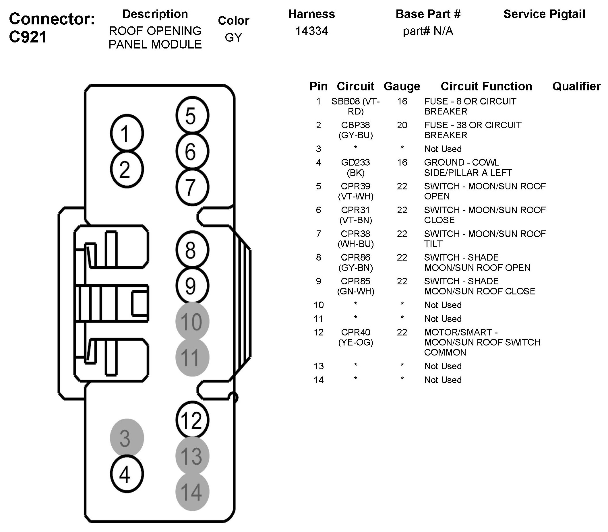 Factory service manual diagram