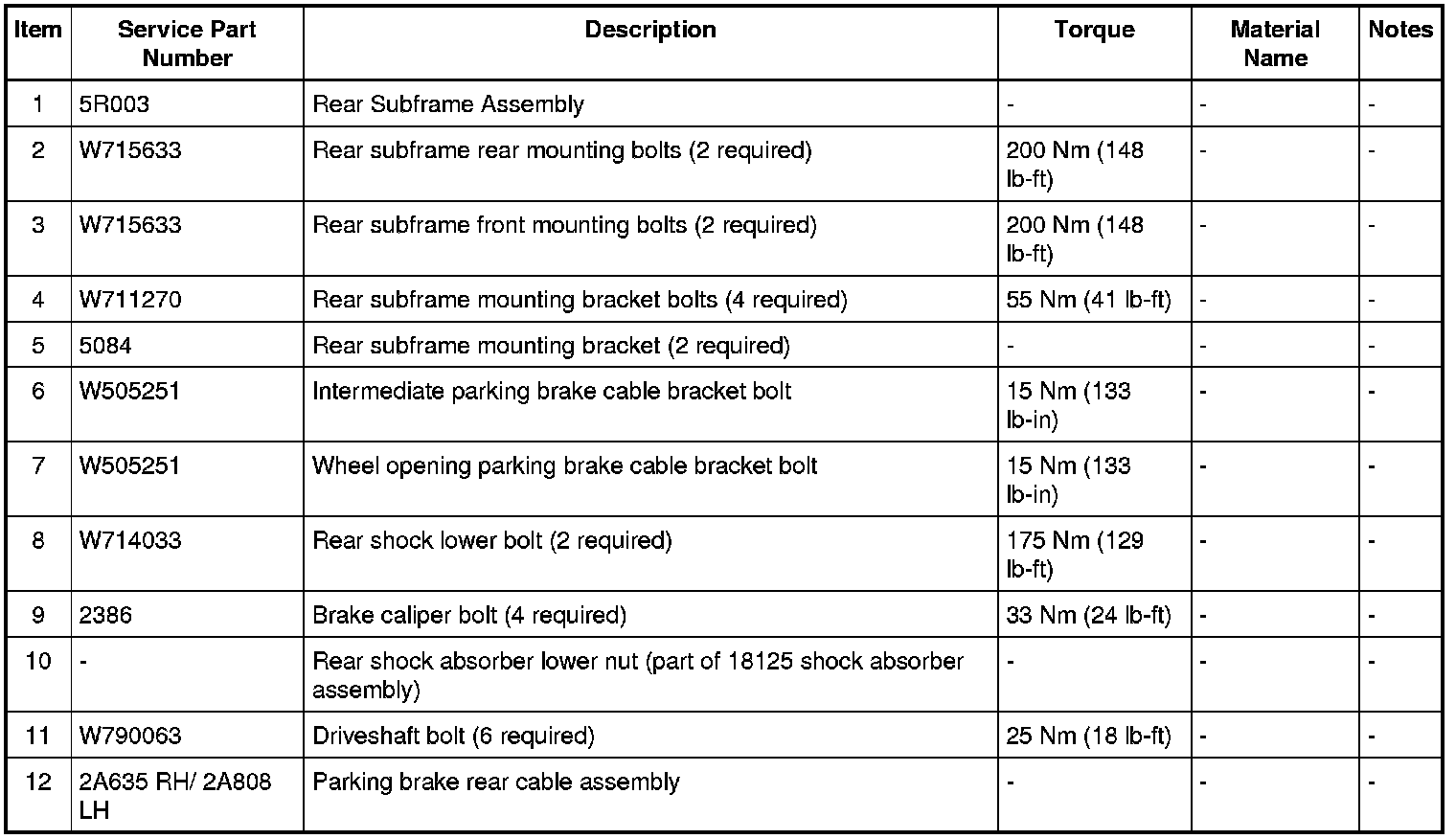 Factory service manual diagram
