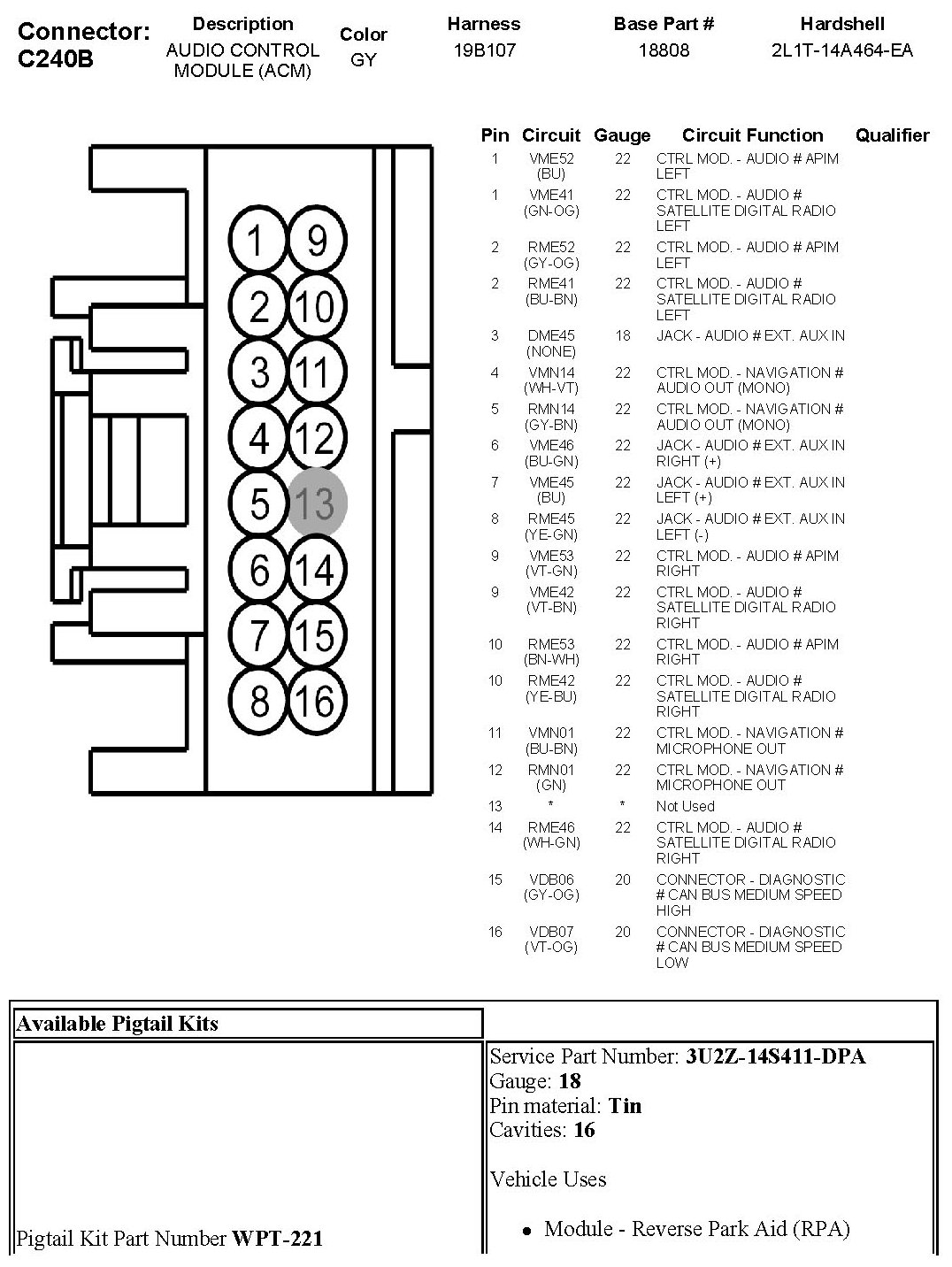 Factory service manual diagram