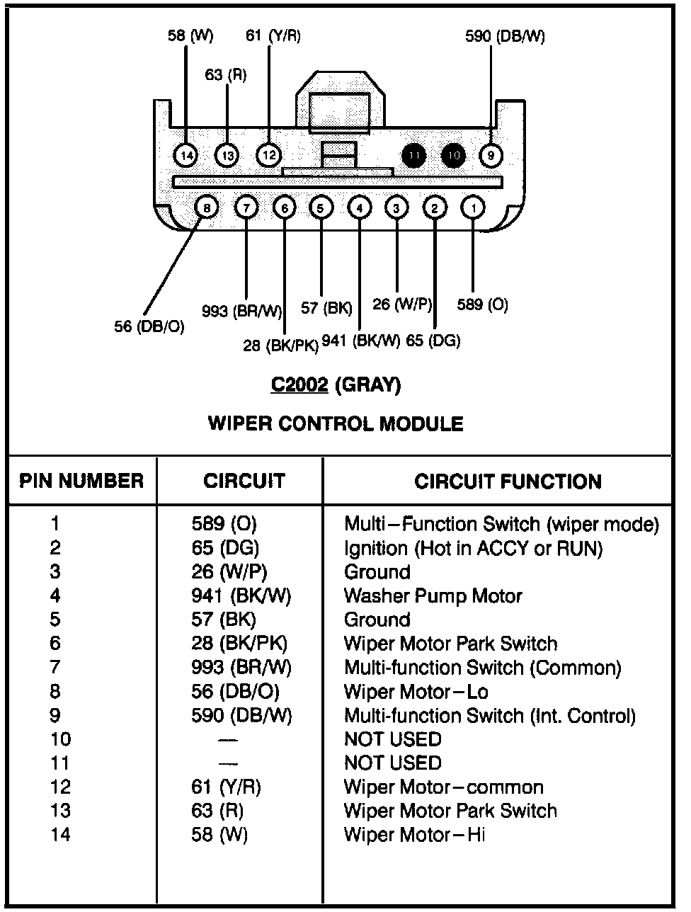 Factory service manual diagram