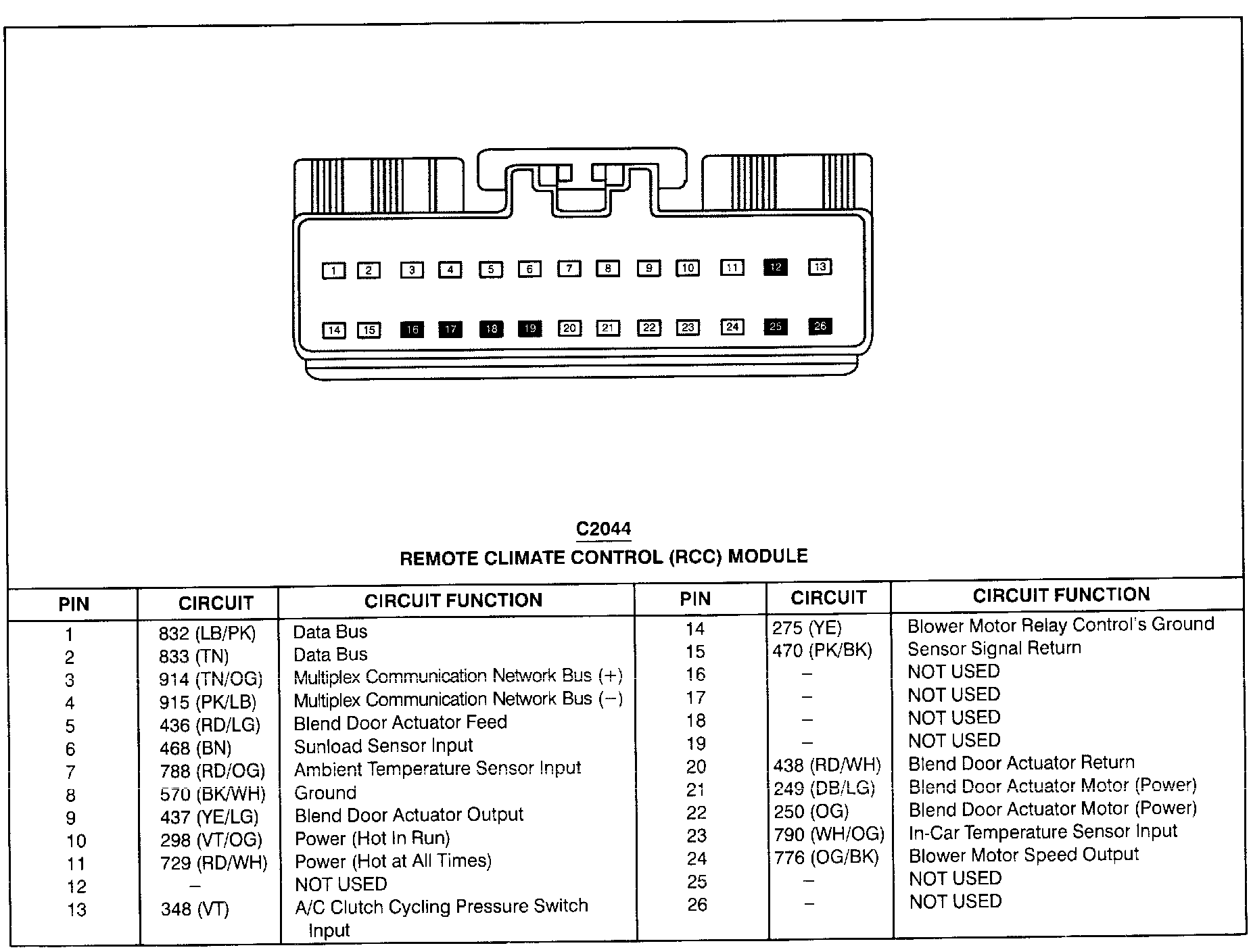 Factory service manual diagram
