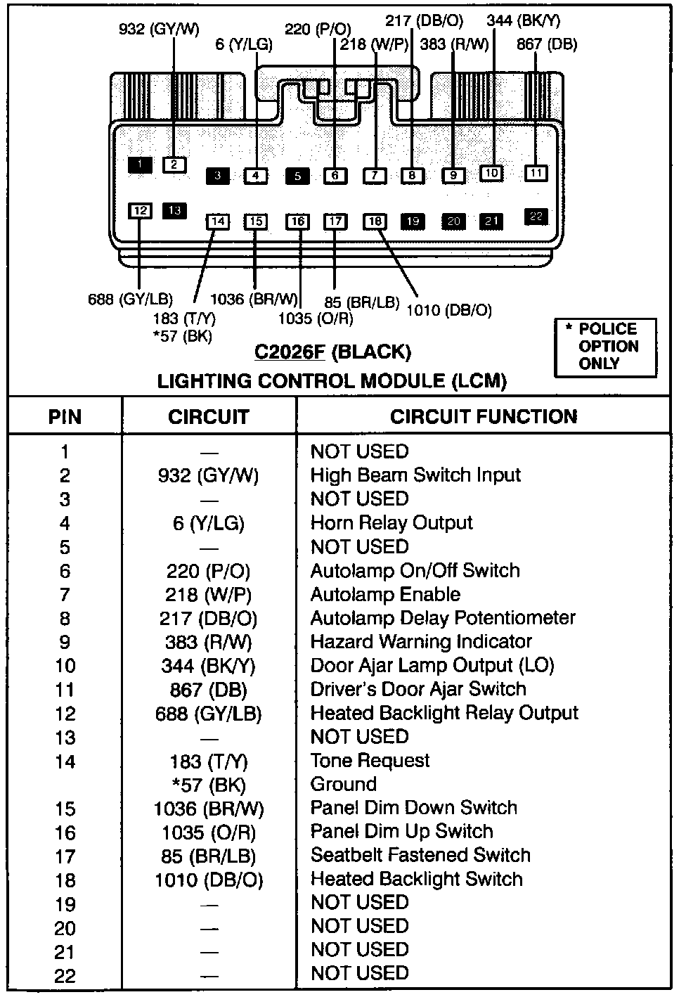 Factory service manual diagram