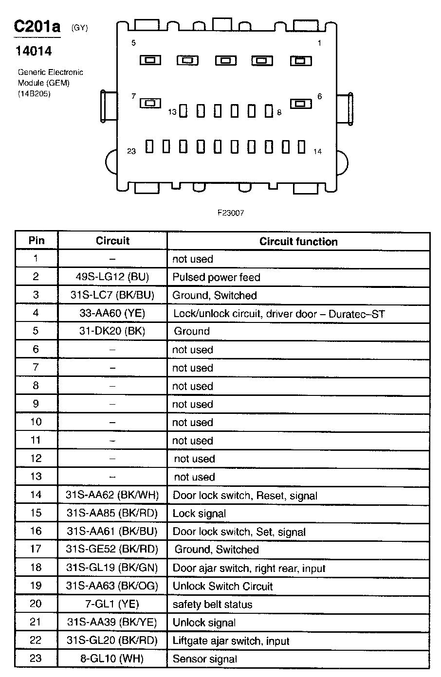 Factory service manual diagram