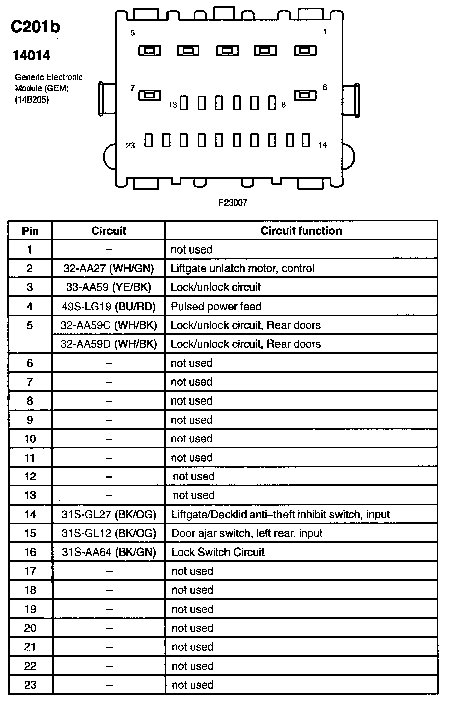 Factory service manual diagram