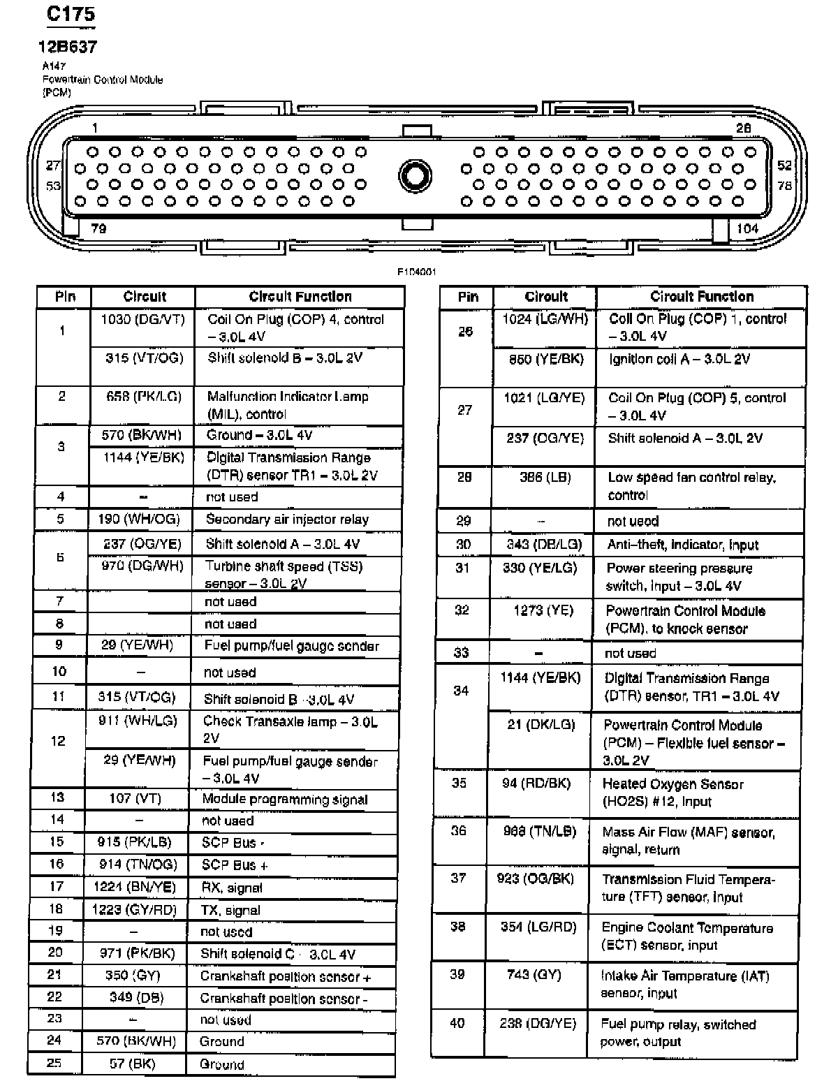 Factory service manual diagram