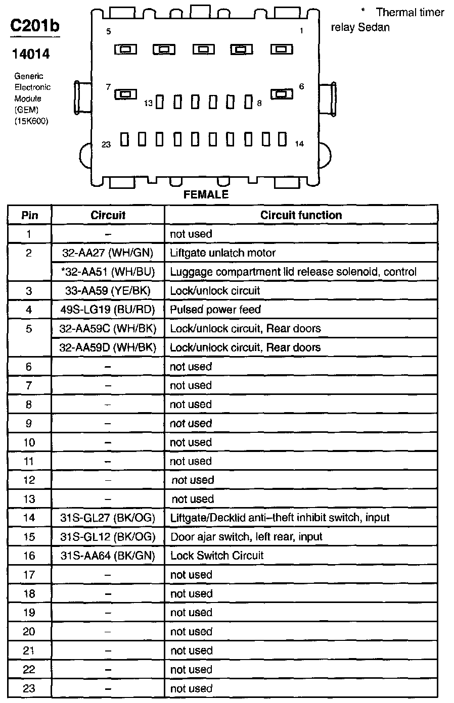 Factory service manual diagram