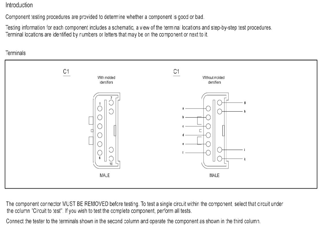 Factory service manual diagram