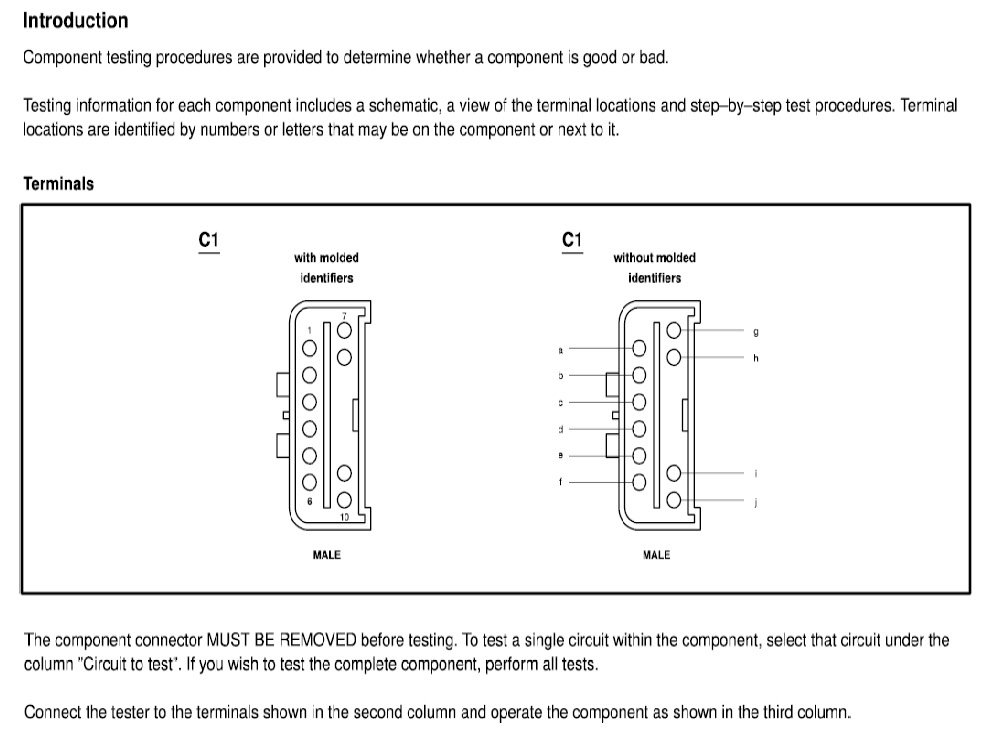 Factory service manual diagram