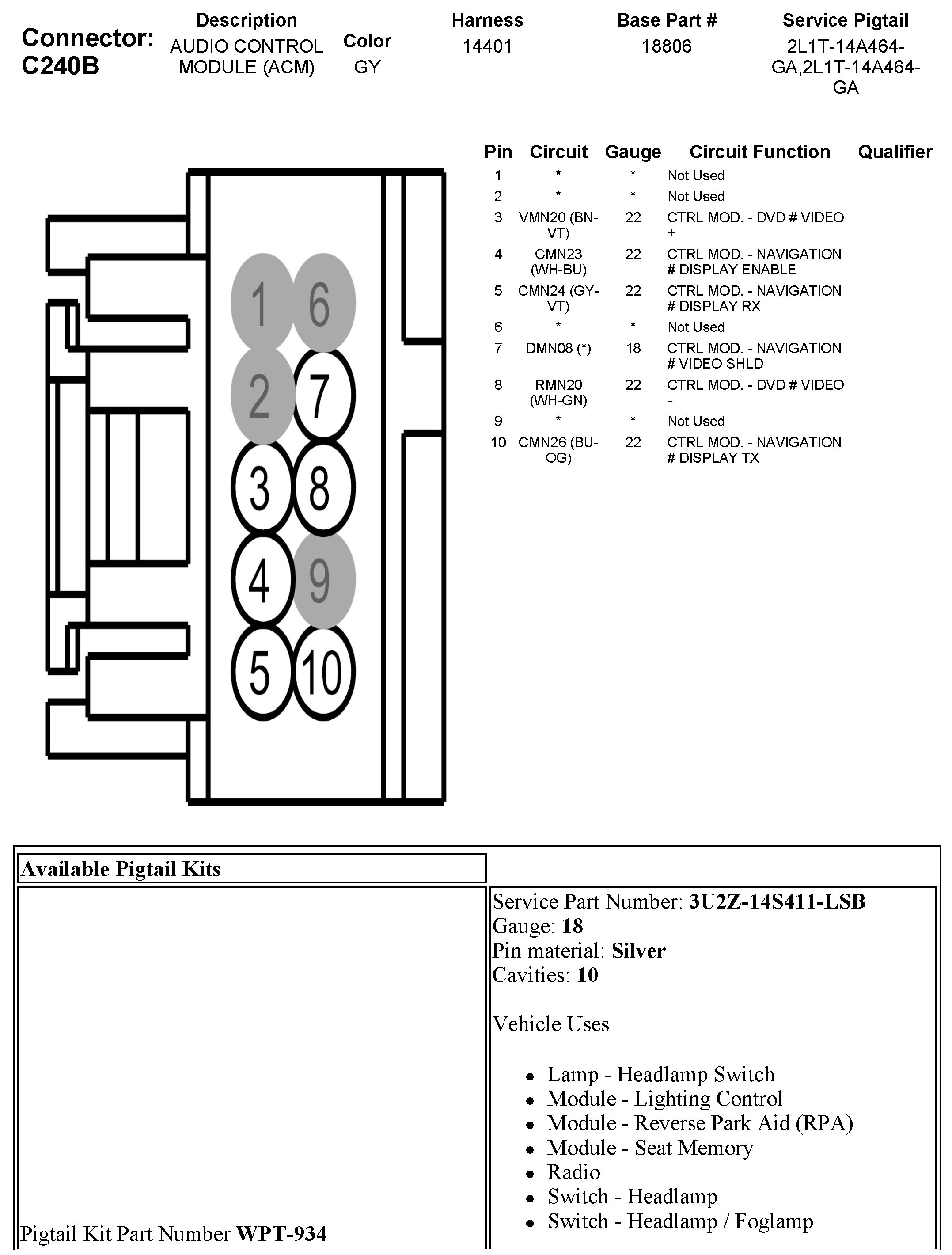 Factory service manual diagram