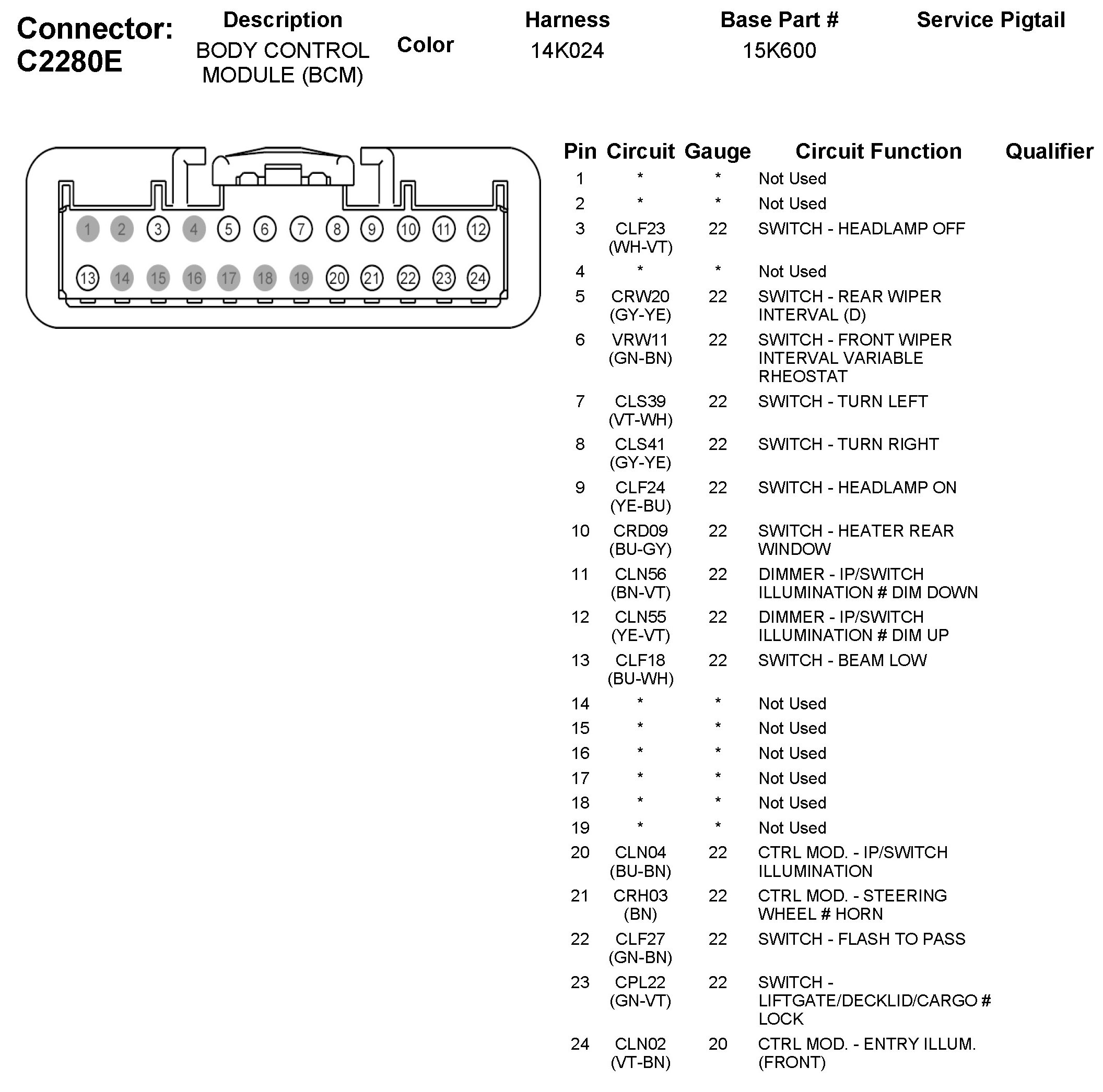 Factory service manual diagram