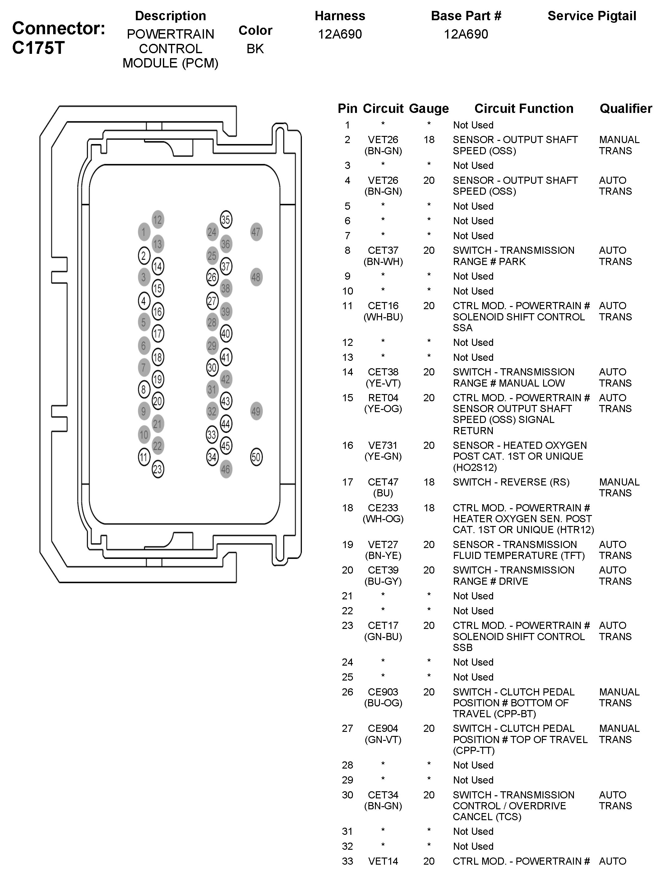 Factory service manual diagram