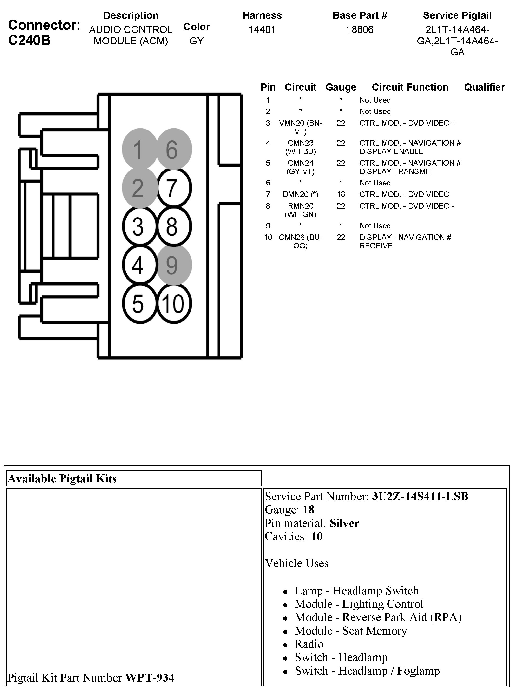 Factory service manual diagram