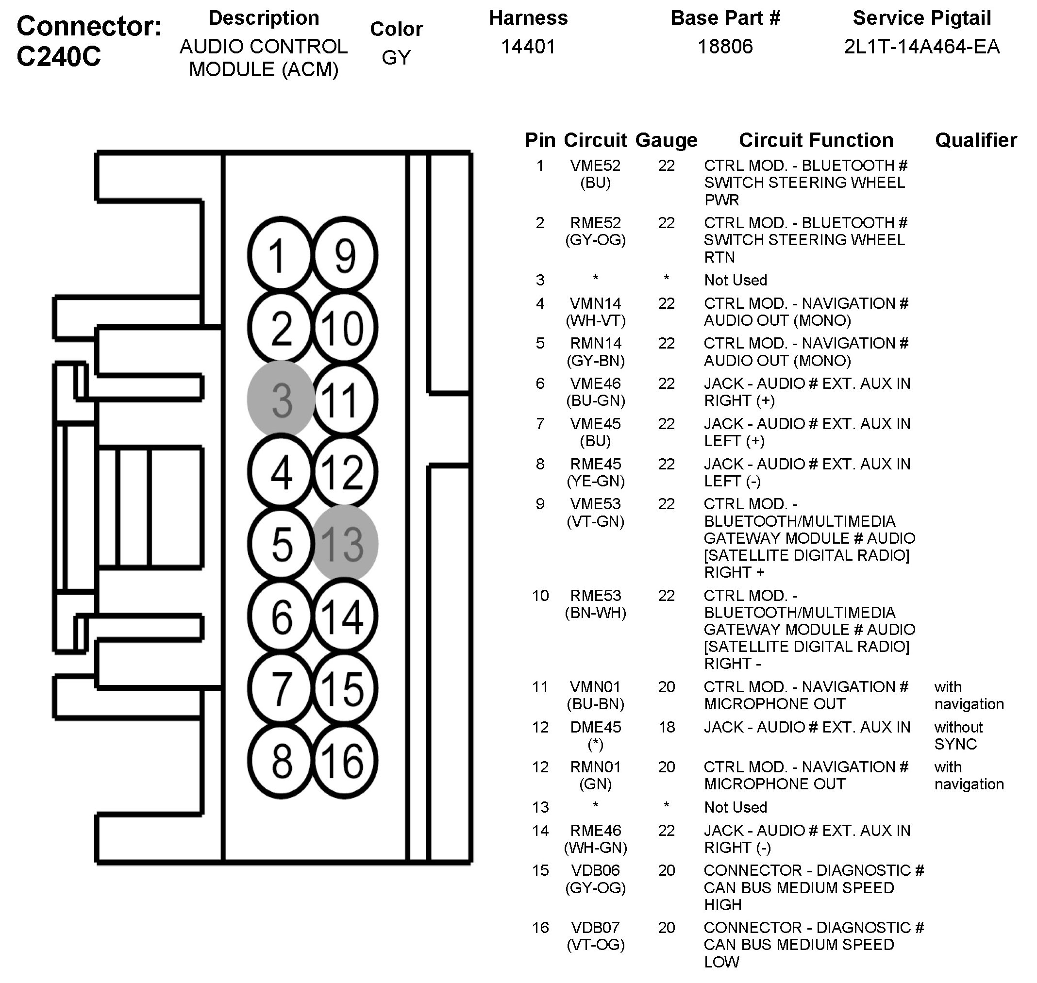 Factory service manual diagram