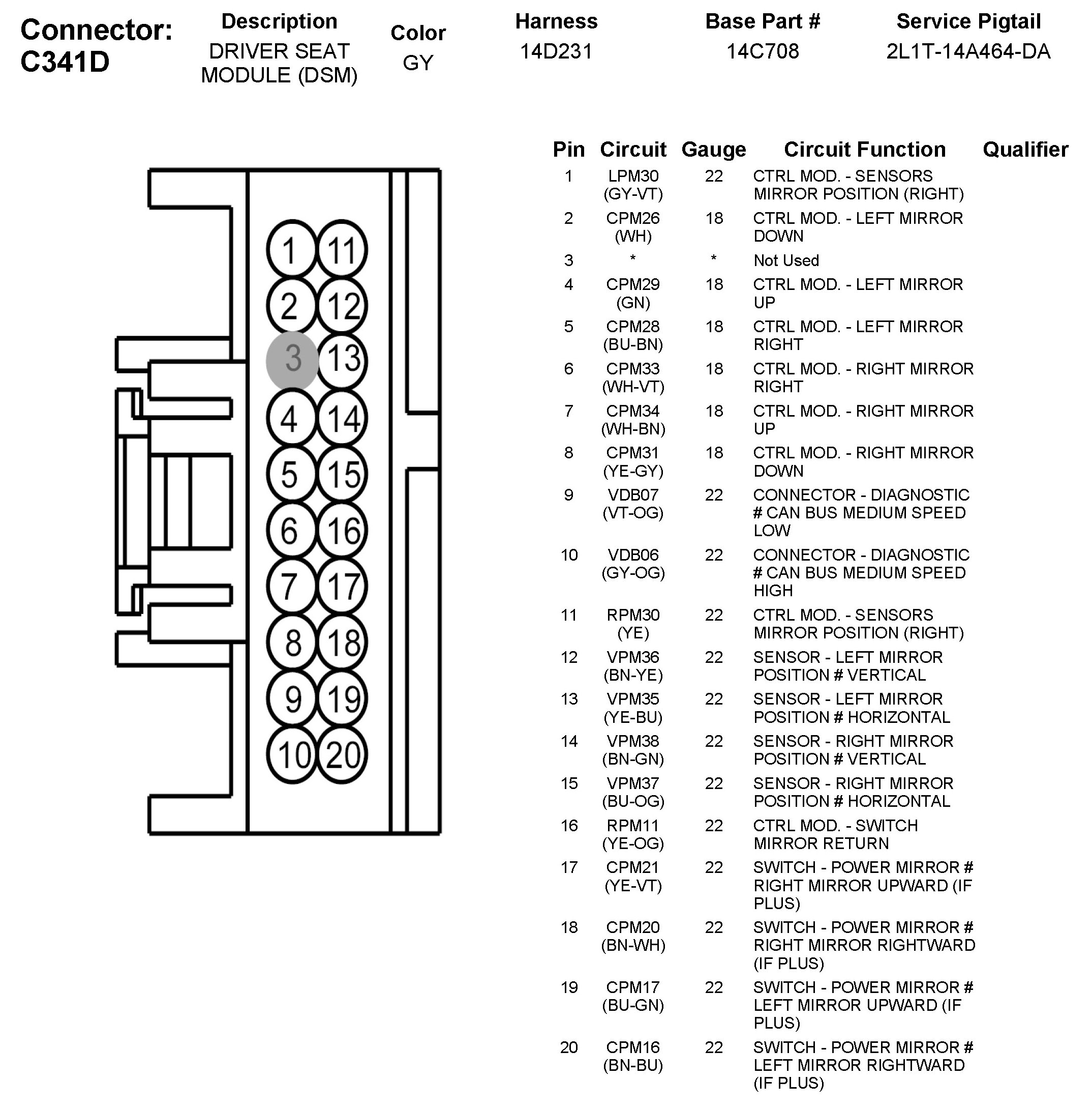 Factory service manual diagram