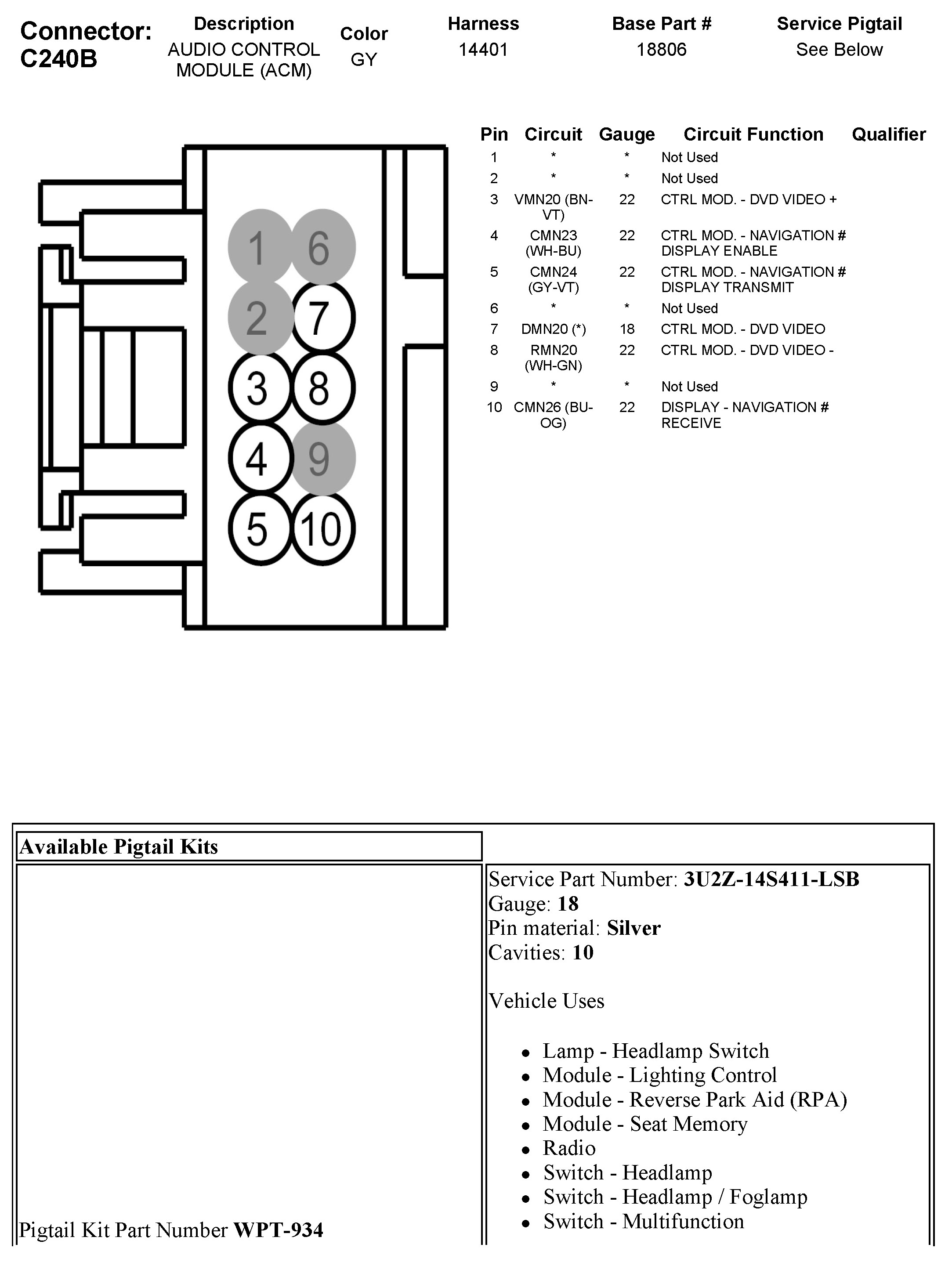 Factory service manual diagram