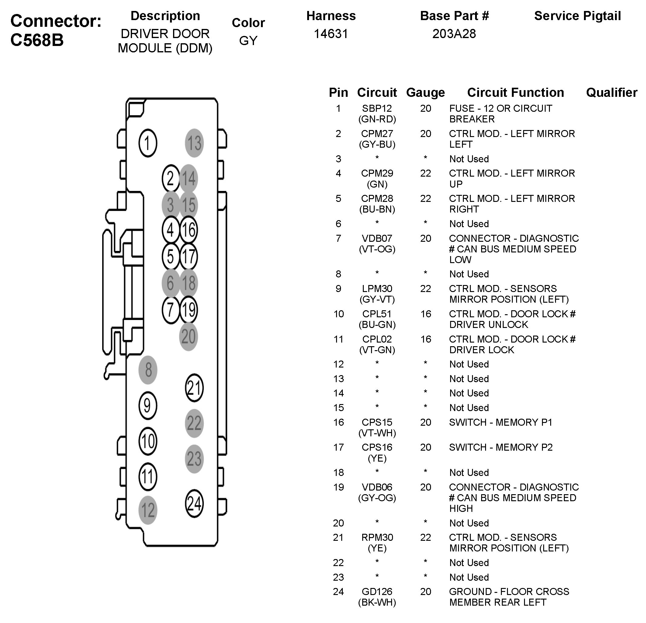 Factory service manual diagram