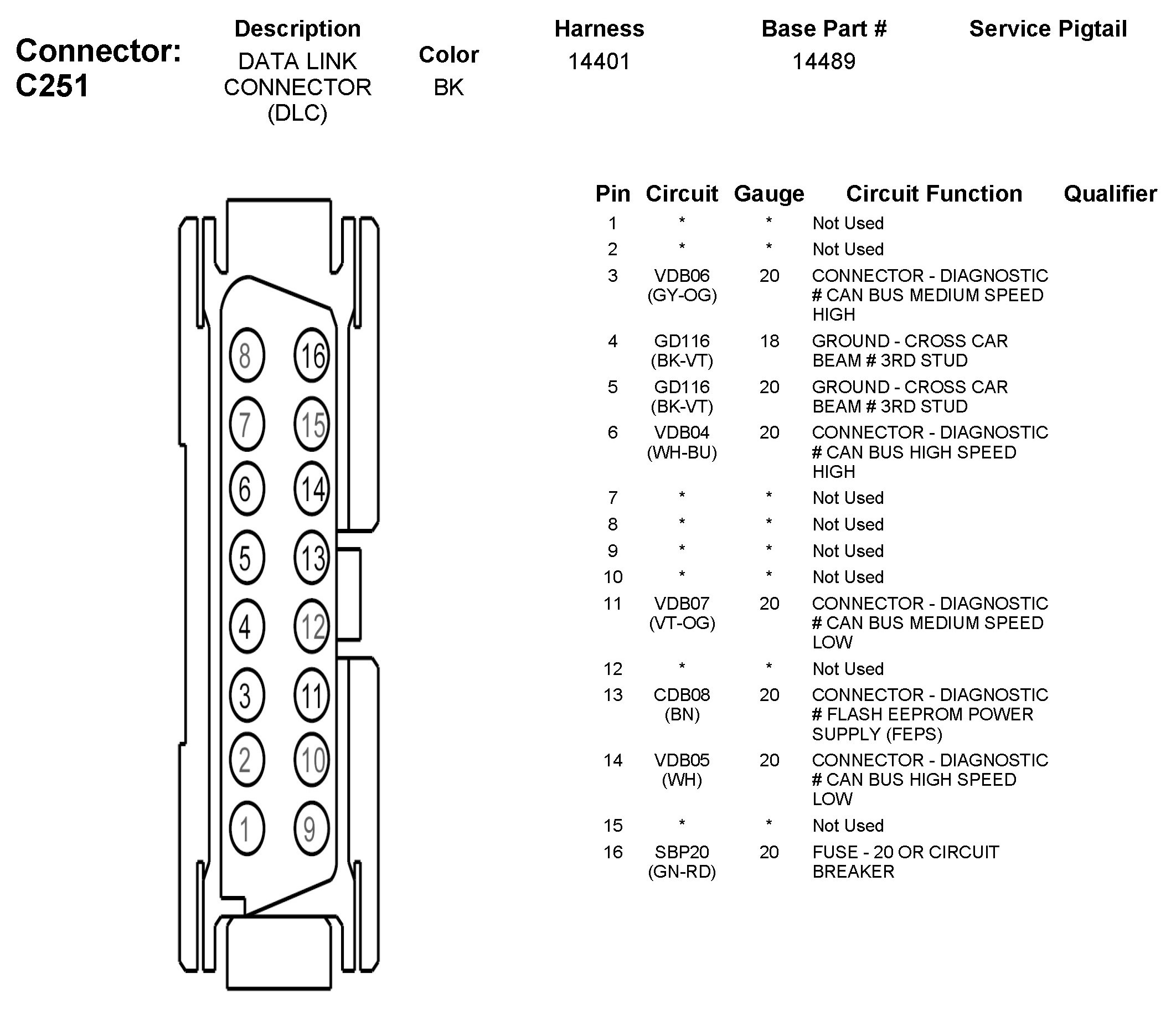 Factory service manual diagram