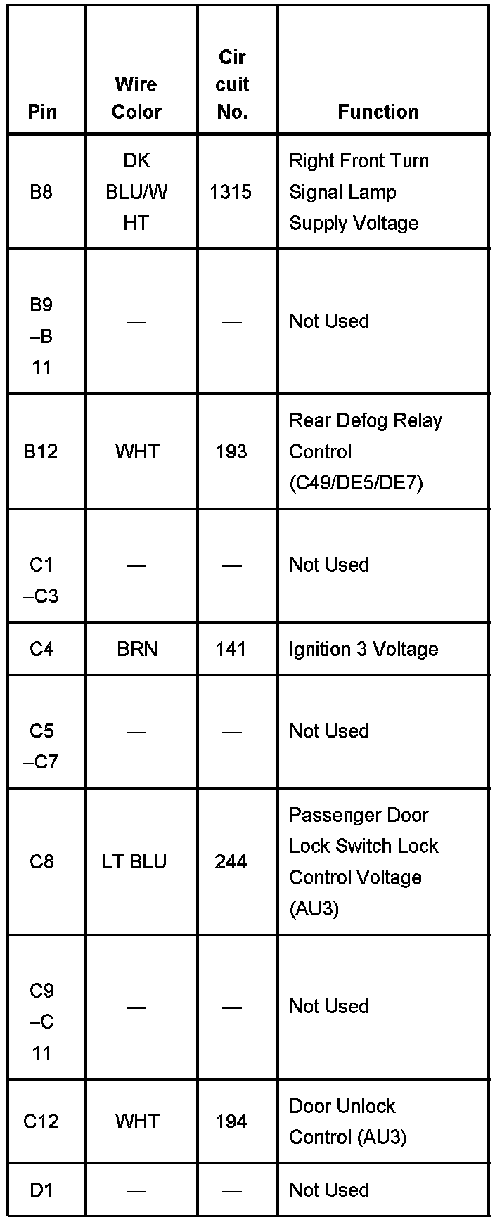Factory service manual diagram