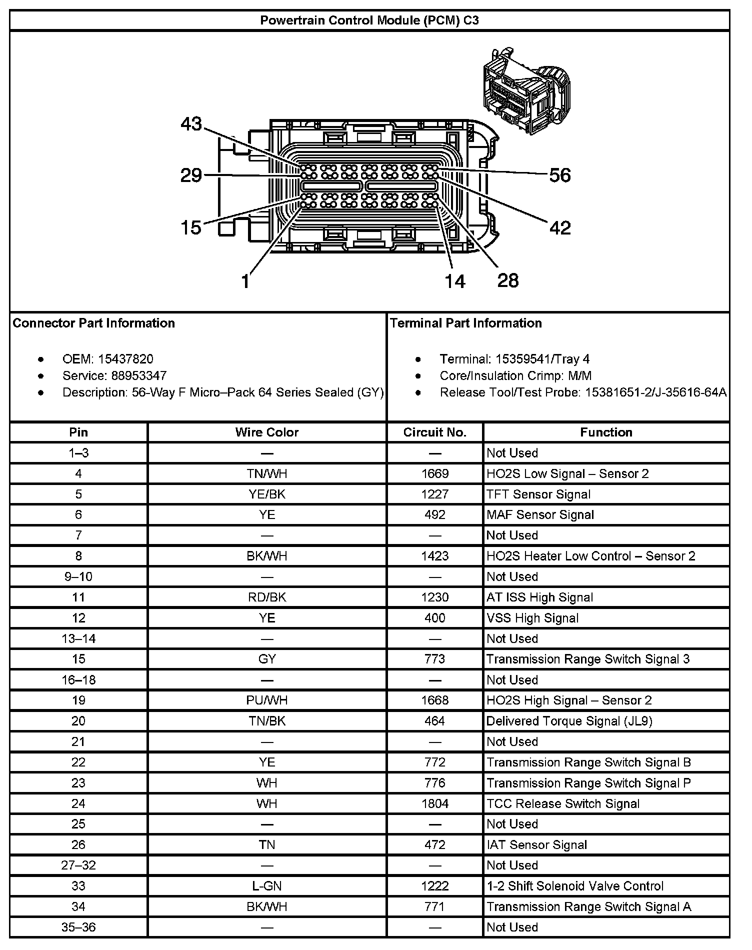 Factory service manual diagram