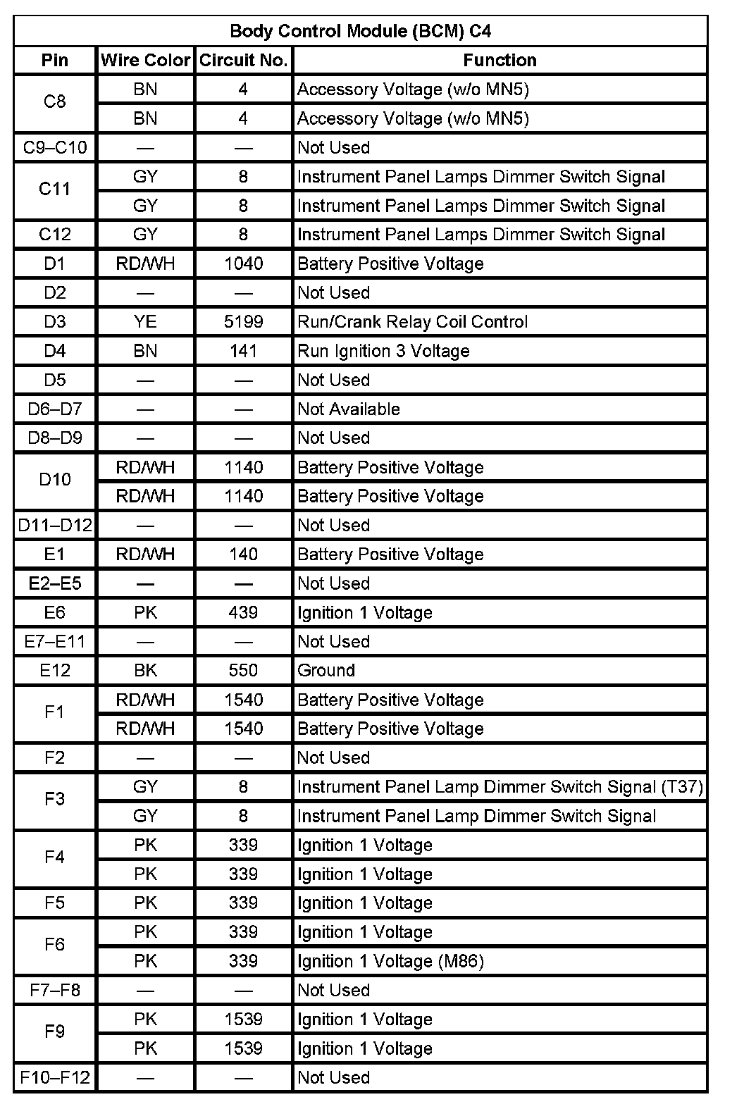 Factory service manual diagram