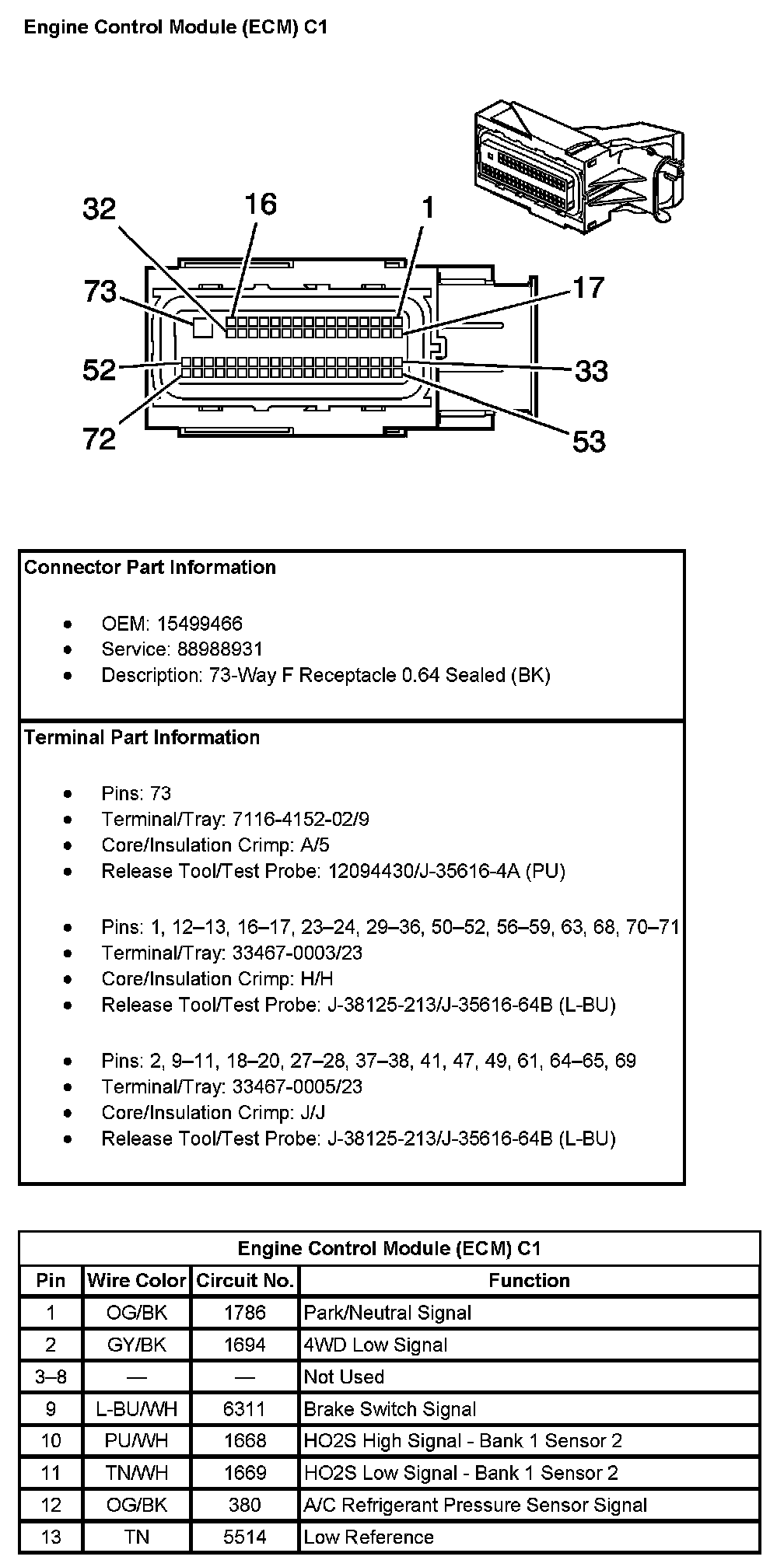 Factory service manual diagram