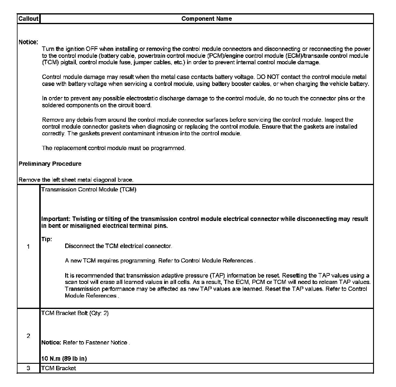 Factory service manual diagram