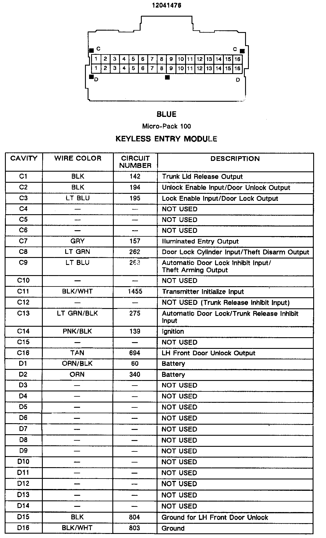 Factory service manual diagram