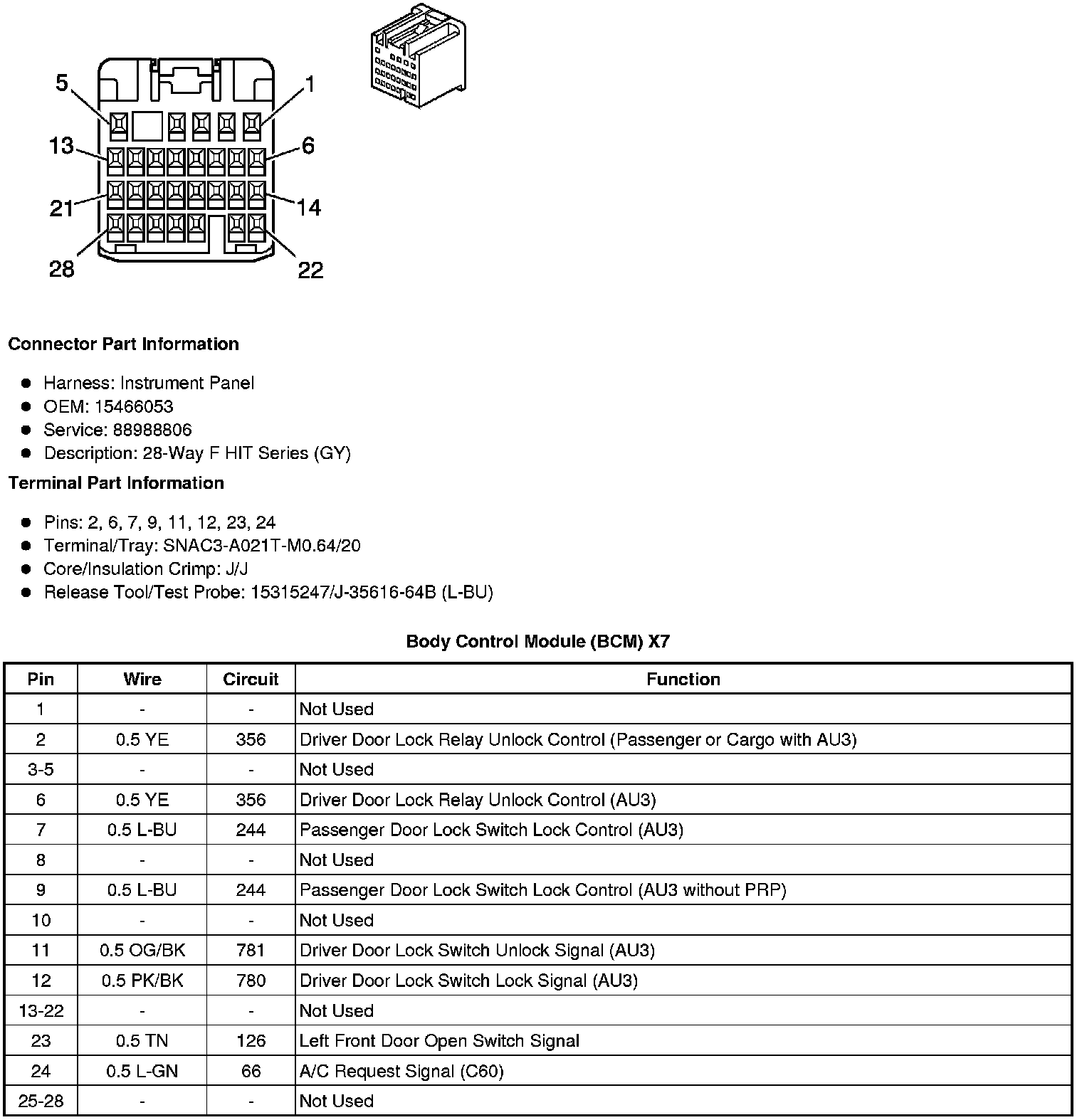 Factory service manual diagram
