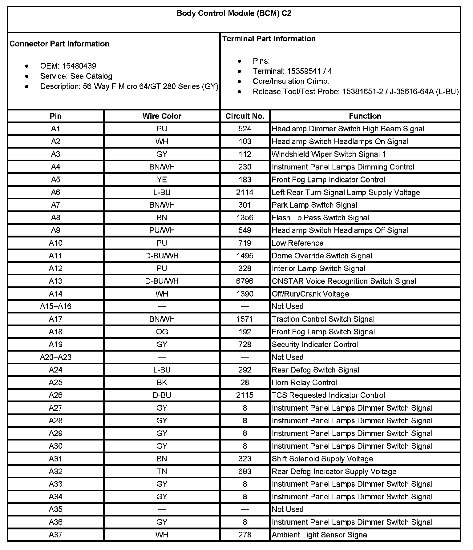 Factory service manual diagram