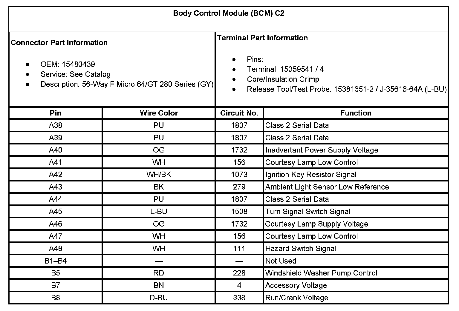 Factory service manual diagram