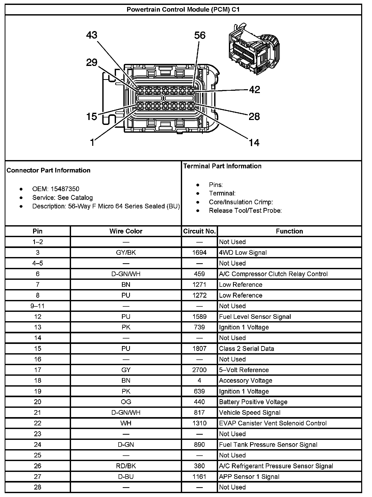 Factory service manual diagram