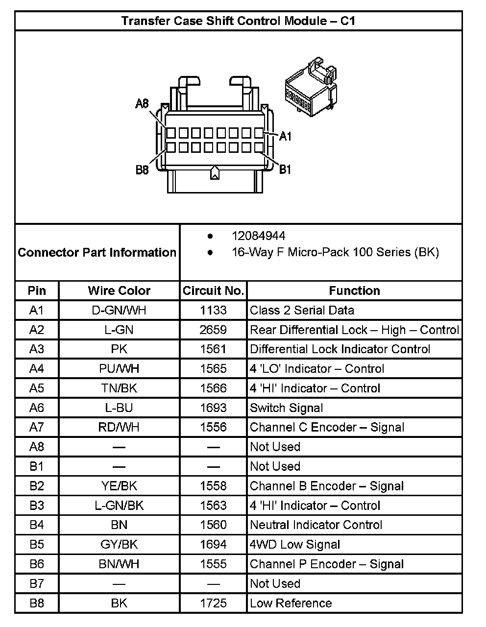 Factory service manual diagram