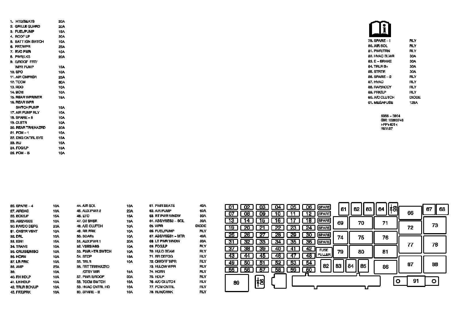 Factory service manual diagram