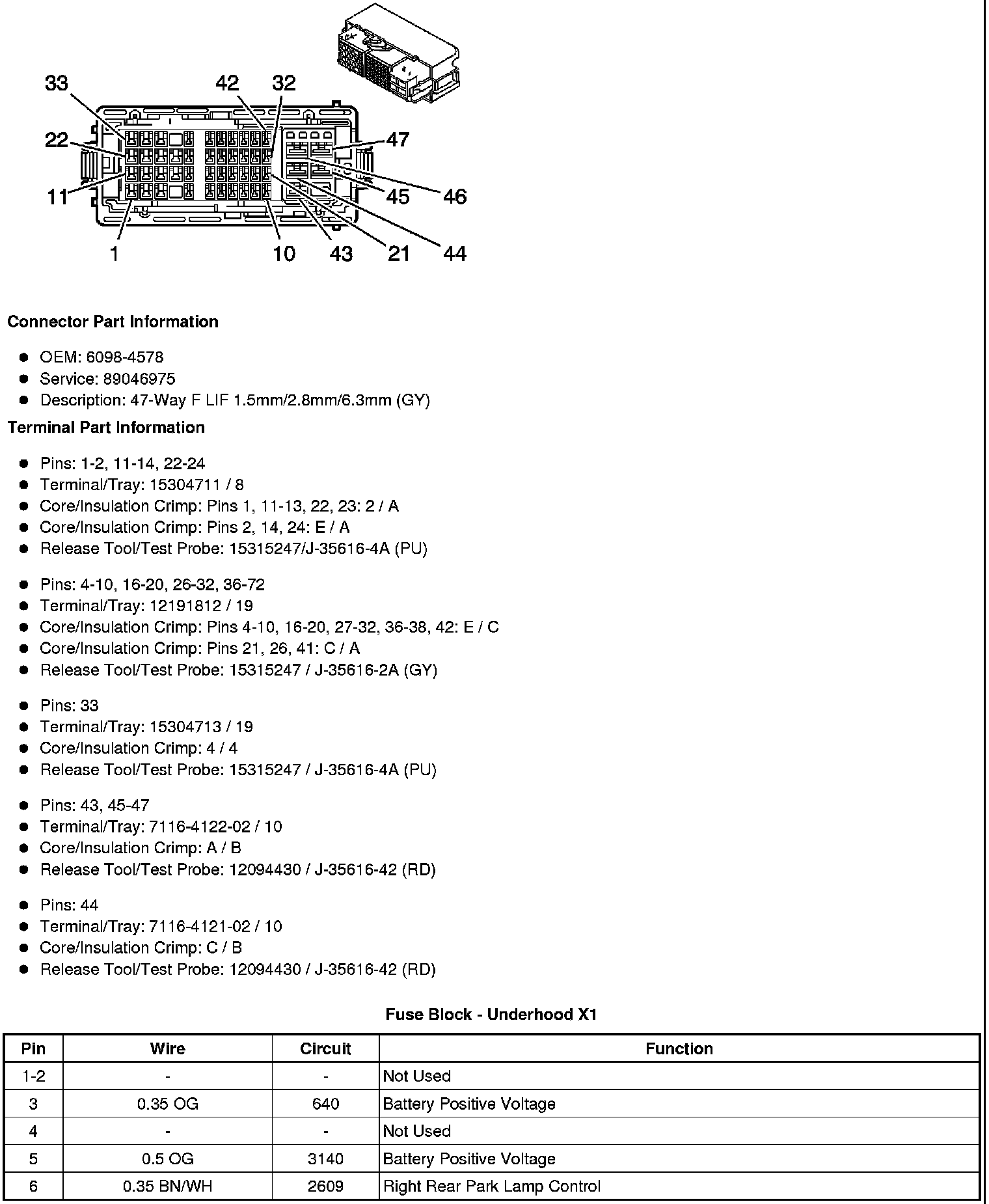 Factory service manual diagram
