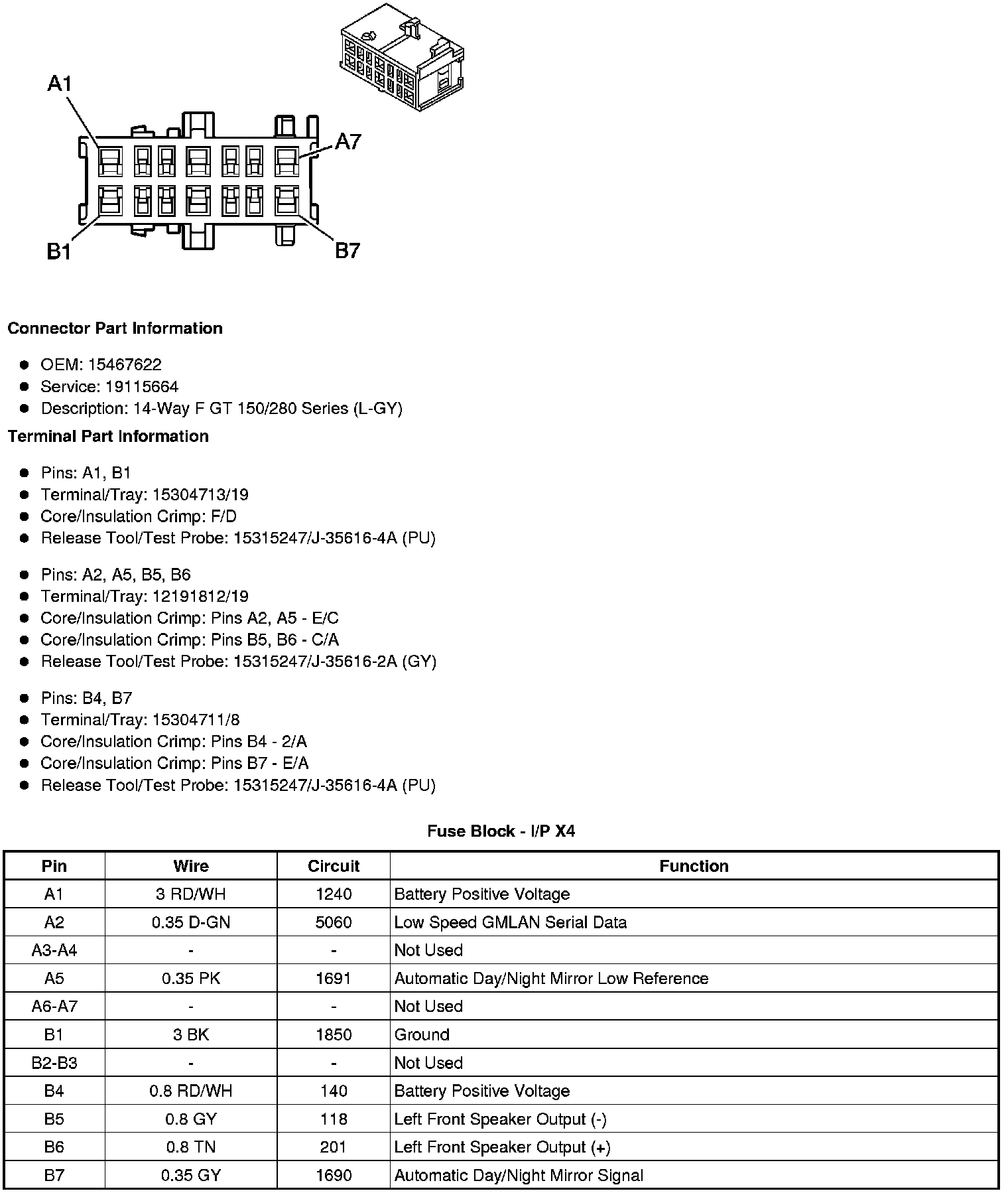 Factory service manual diagram