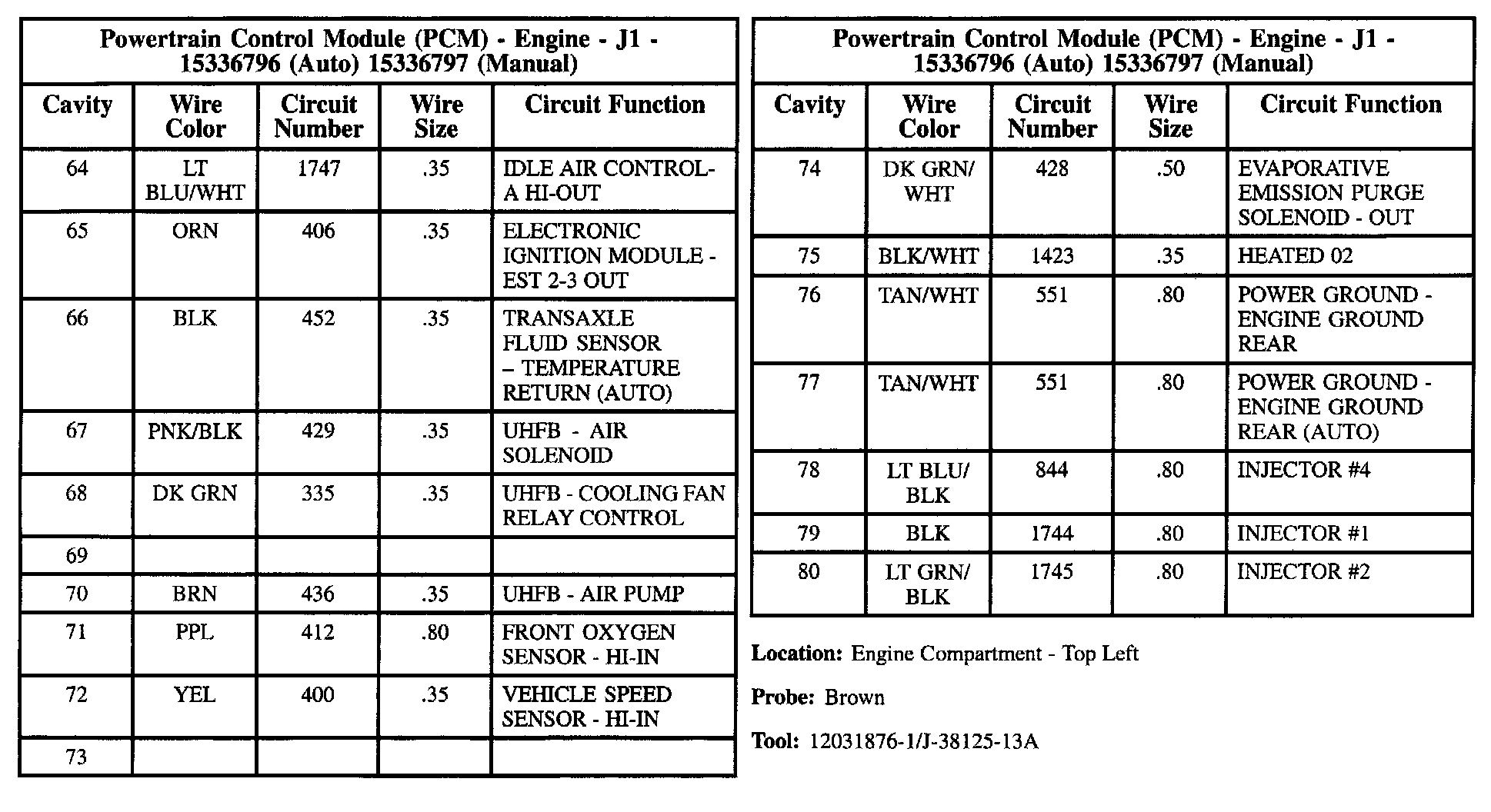 Factory service manual diagram