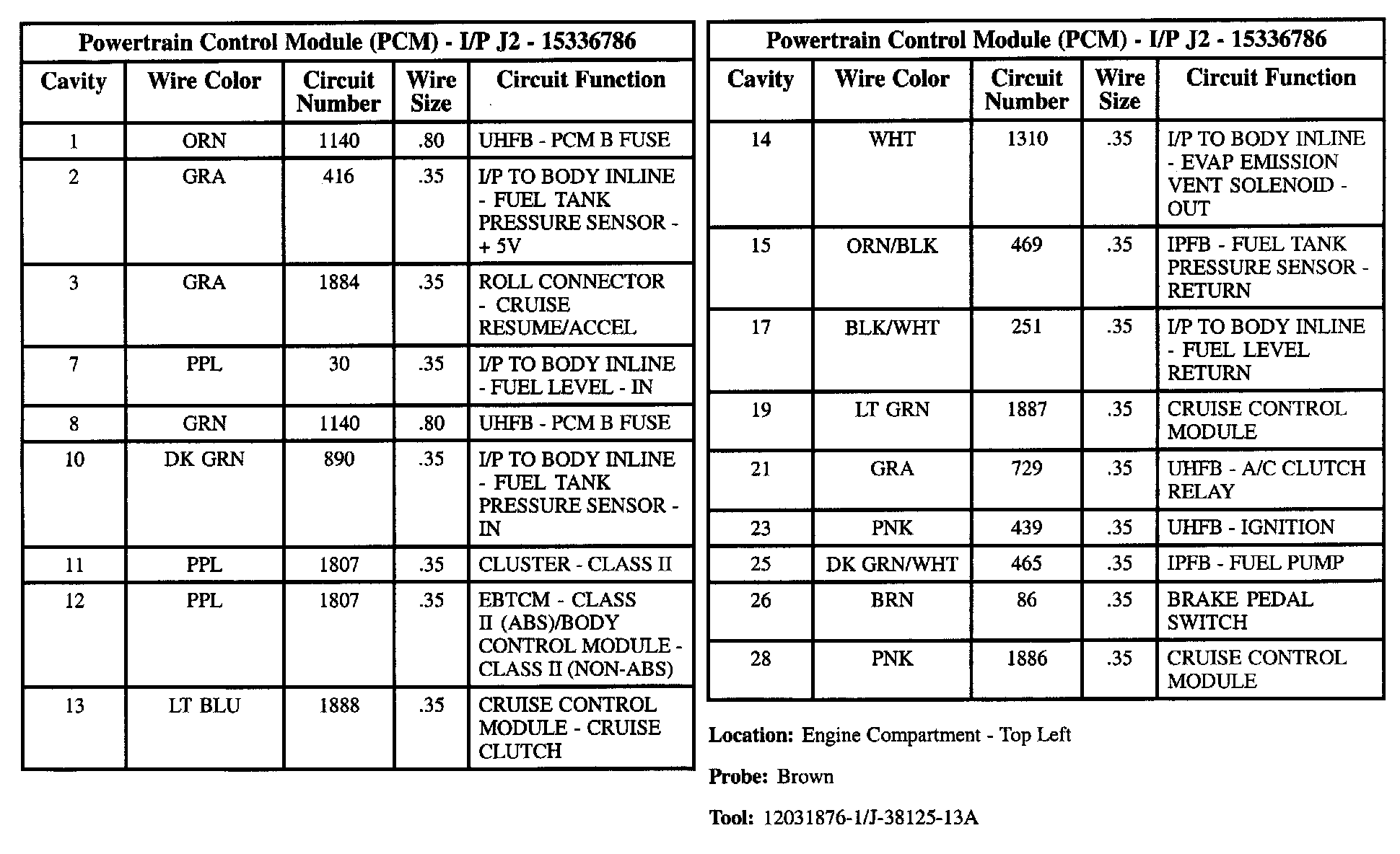 Factory service manual diagram