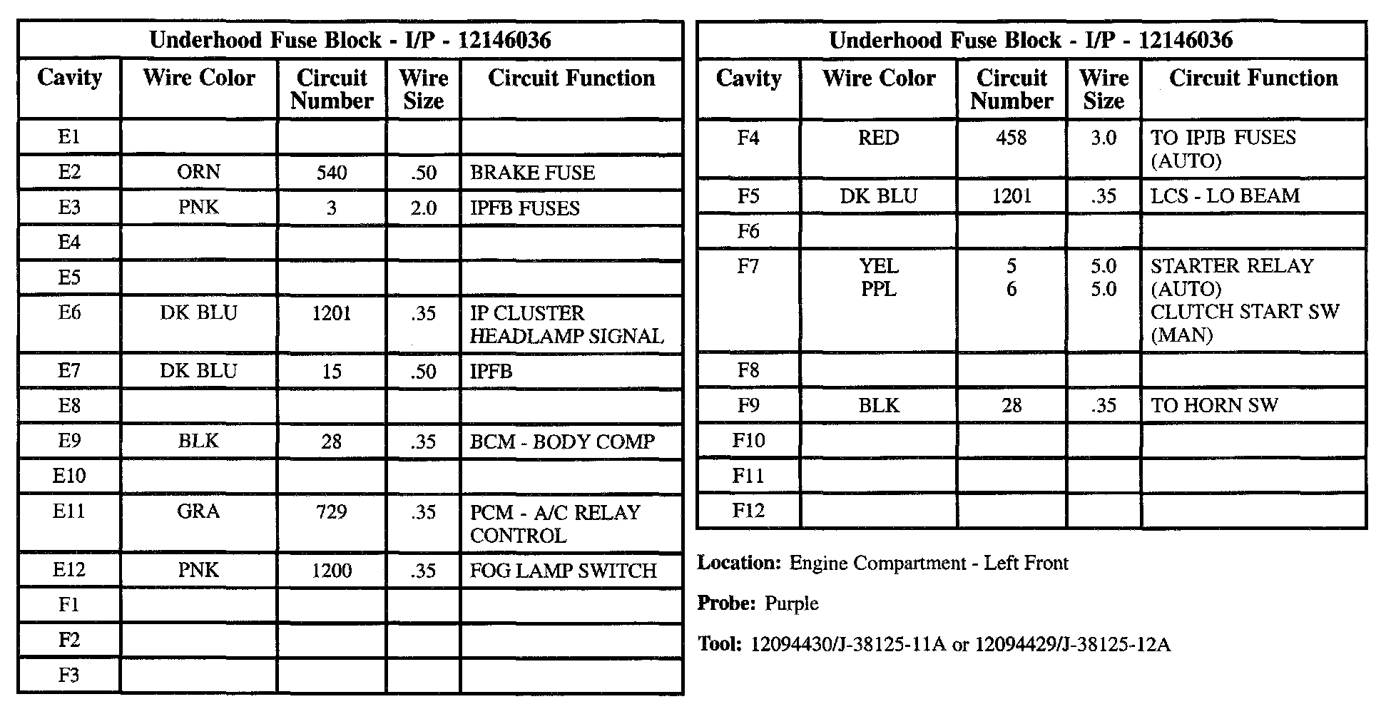 Factory service manual diagram