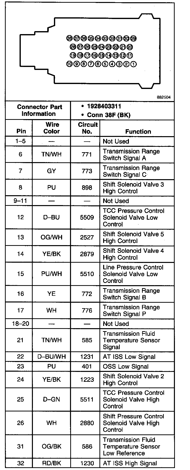 Factory service manual diagram