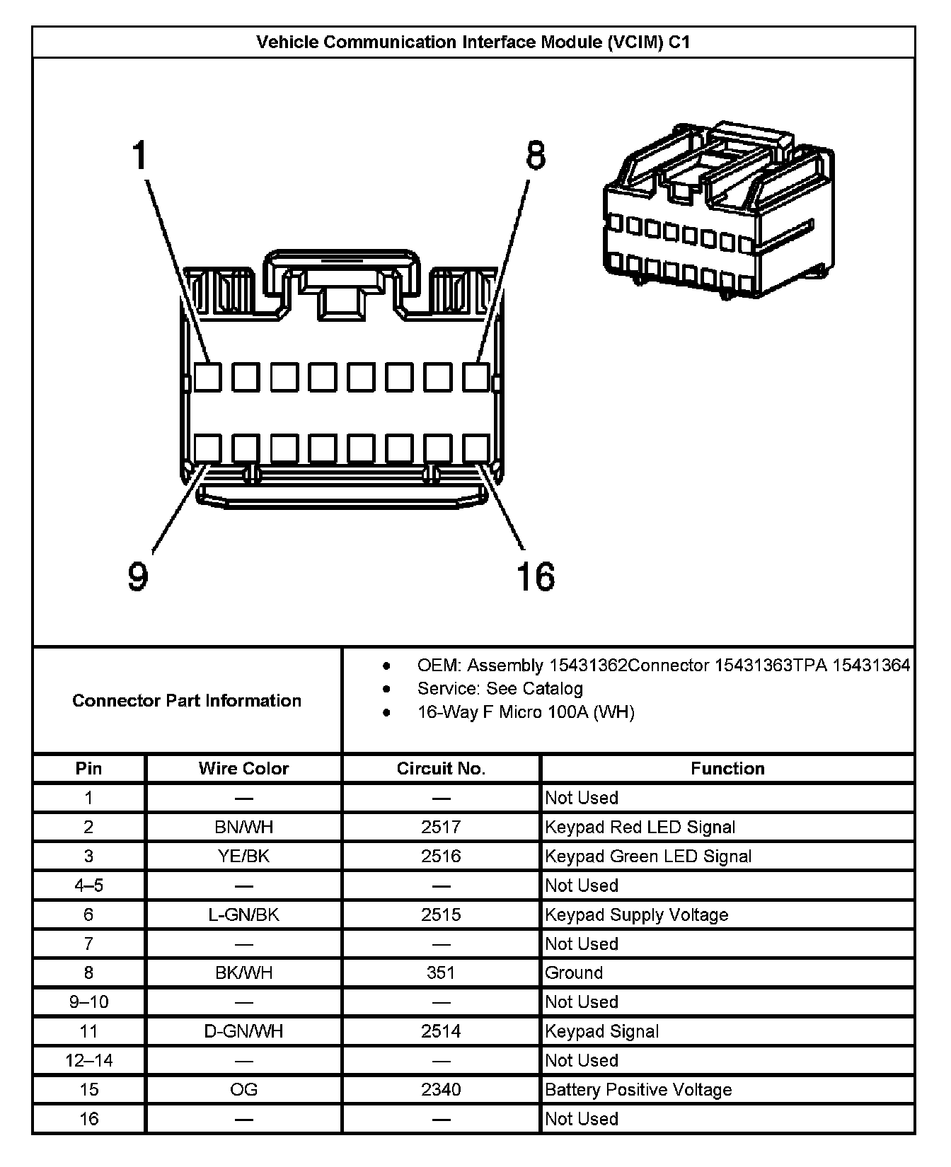 Factory service manual diagram