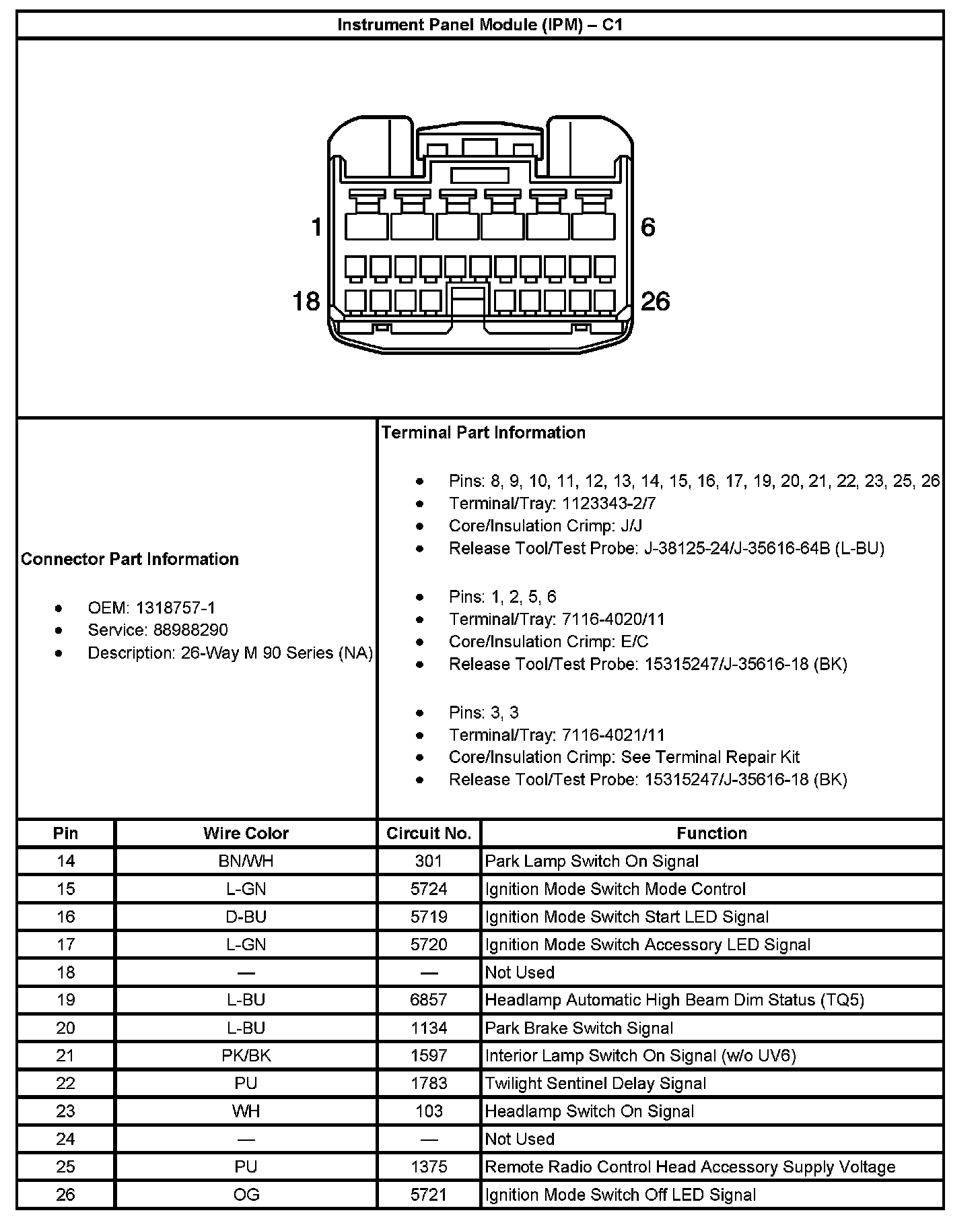Factory service manual diagram