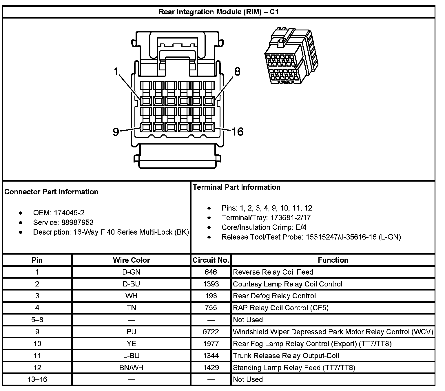 Factory service manual diagram