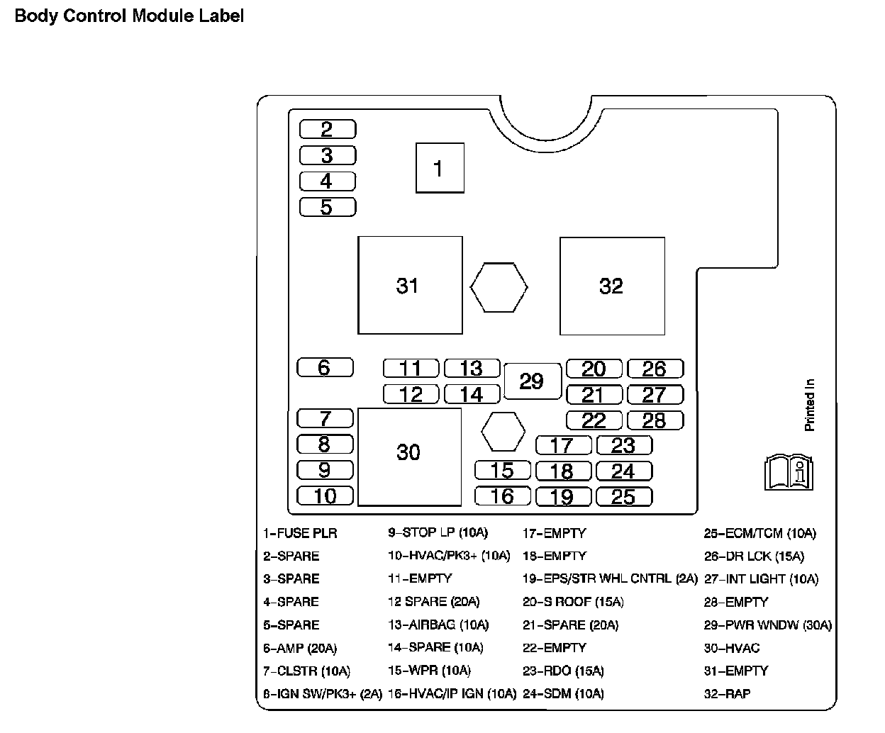 Factory service manual diagram