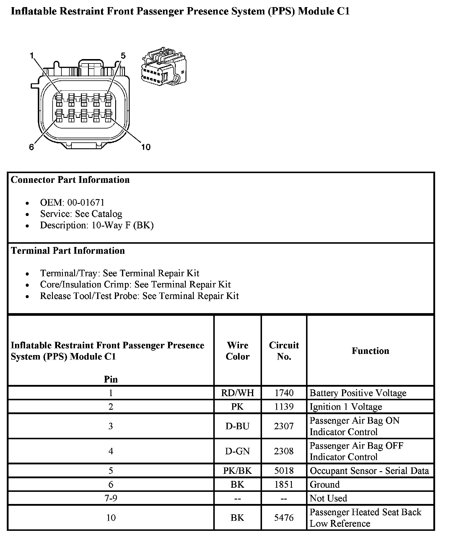 Factory service manual diagram